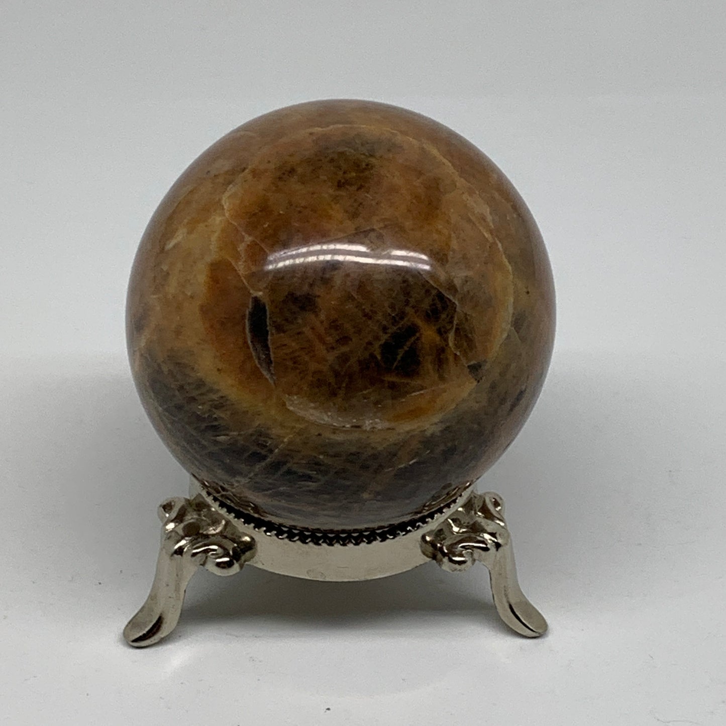 0.77 lbs, 2.5"(64mm), Black Moonstone Sphere Ball Gemstone Polished, B37530