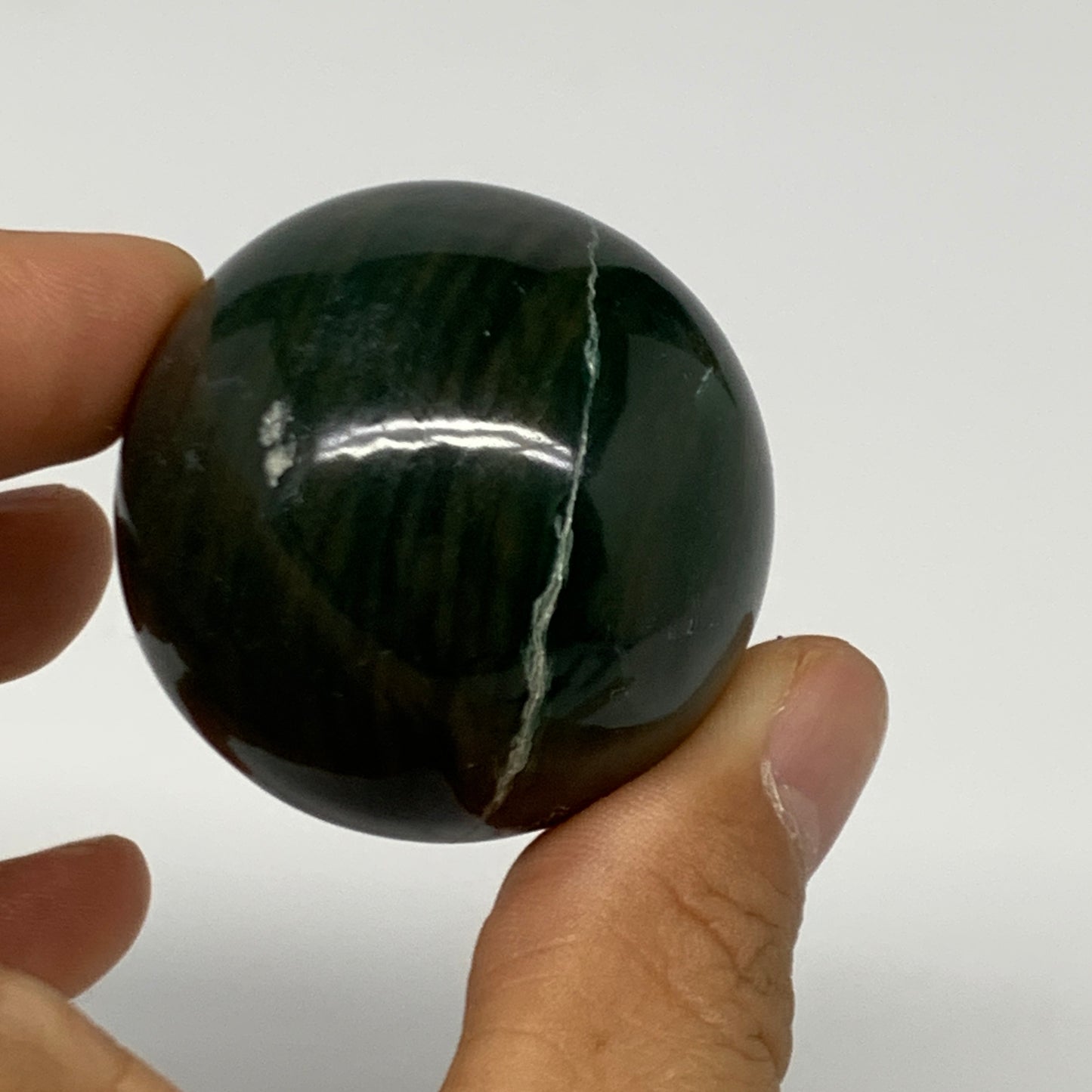98g, 1.6"(40mm) Green Zade Stone Sphere Gemstone,Healing Crystal, B27168