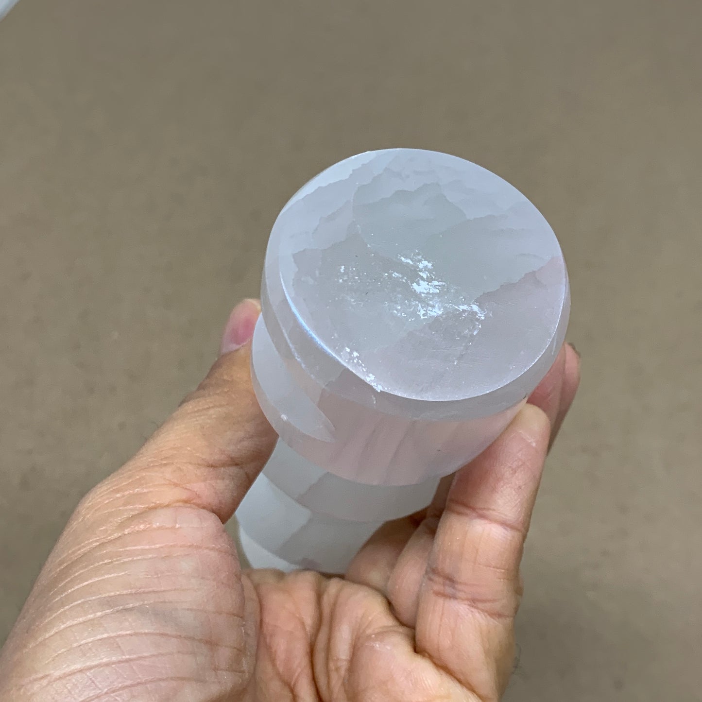 1 lbs.,7.25"x2", Selenite Spiral Crystal Tower Wand Point, B36612