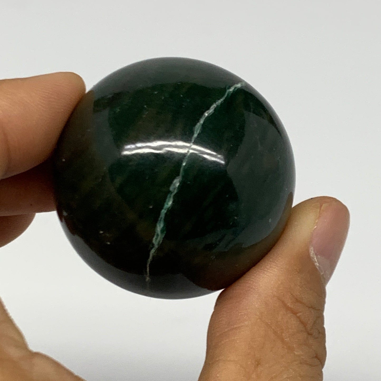 98g, 1.6"(40mm) Green Zade Stone Sphere Gemstone,Healing Crystal, B27168