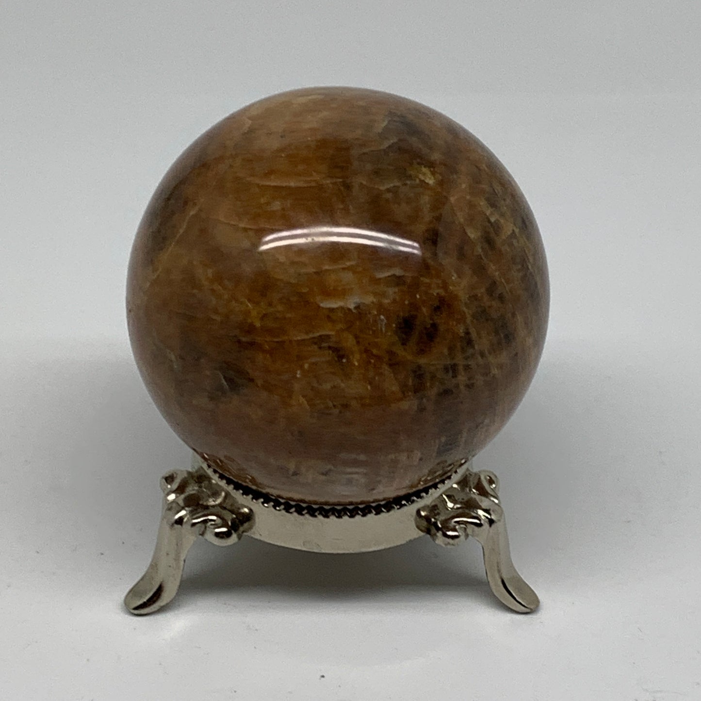 0.77 lbs, 2.5"(64mm), Black Moonstone Sphere Ball Gemstone Polished, B37530