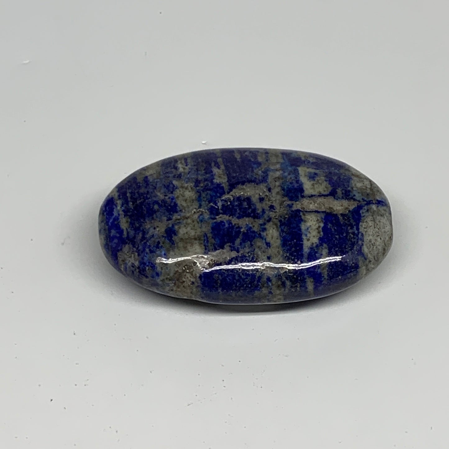 106.7g,2.6"x1.7"x0.8", Natural Lapis Lazuli Palm Stone @Afghanistan, B30344