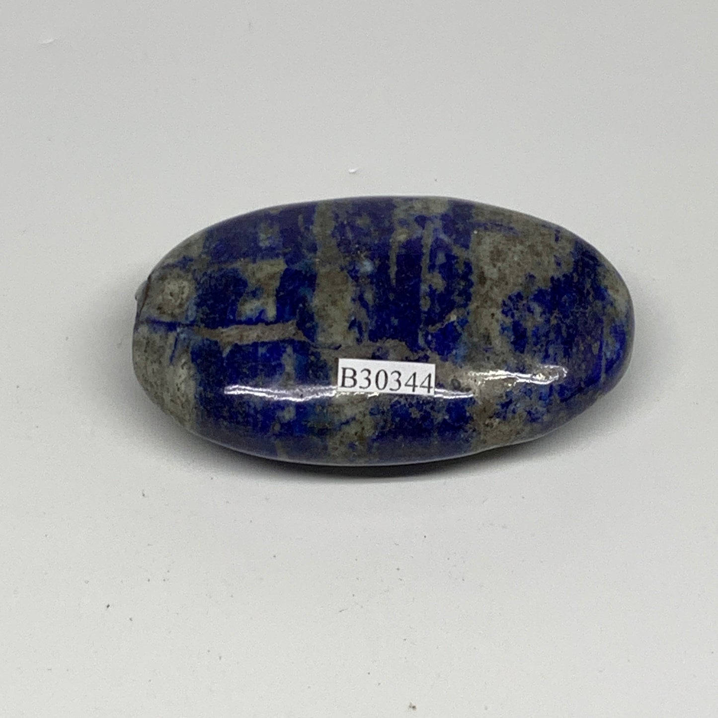 106.7g,2.6"x1.7"x0.8", Natural Lapis Lazuli Palm Stone @Afghanistan, B30344