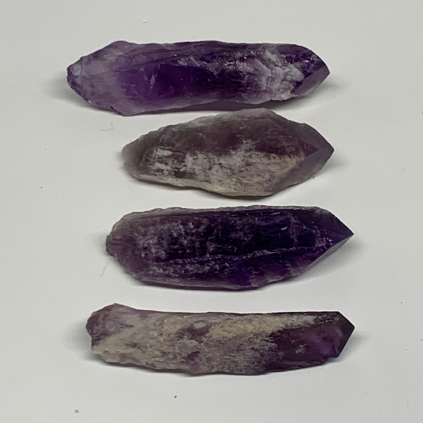 114.8g, 2.4" - 3", 4pcs, Amethyst Point Polished Rough lower part @Brazil, B2885