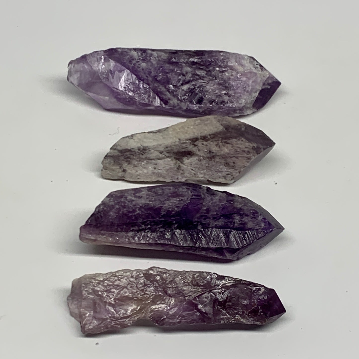 114.8g, 2.4" - 3", 4pcs, Amethyst Point Polished Rough lower part @Brazil, B2885