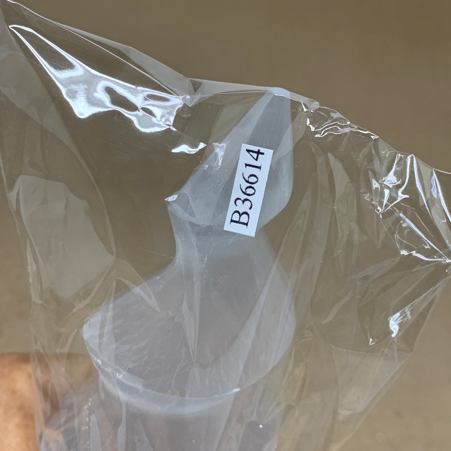 0.98 lbs.,7.25"x1.9", Selenite Spiral Crystal Tower Wand Point, B36614