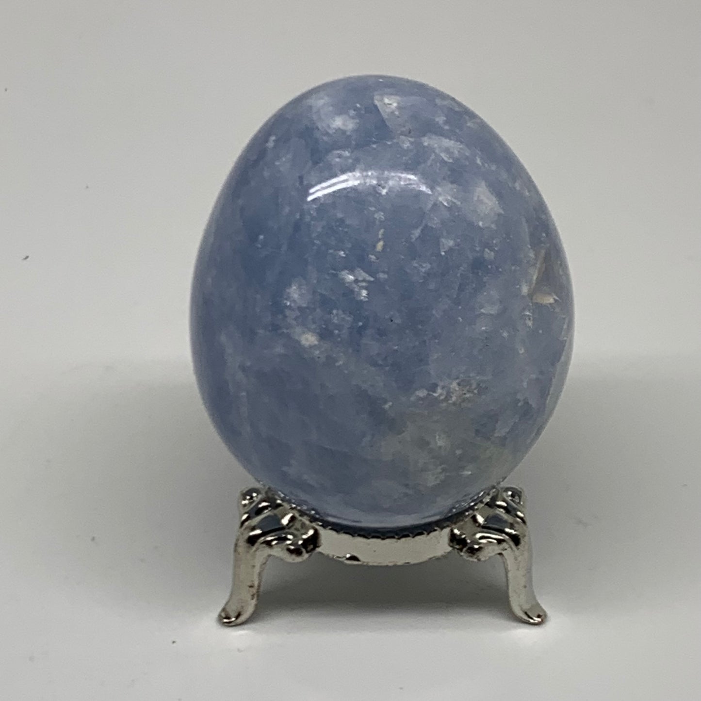 185.8g, 2.3"x1.9", Natural Blue Calcite Egg Polished Crystal @Madagascar, B38395