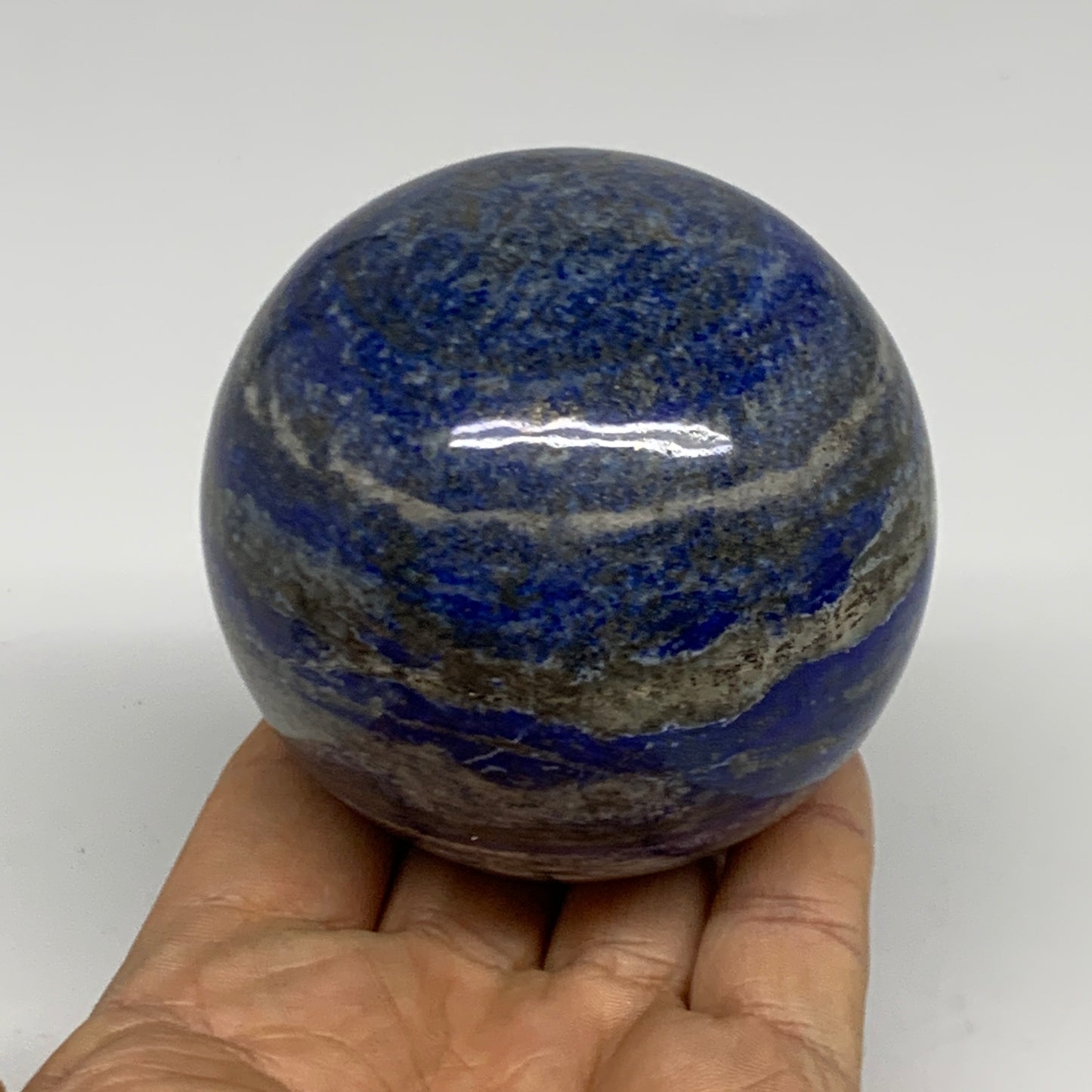 1.36 lbs, 2.9" (72mm), Lapis Lazuli Sphere Ball Gemstone @Afghanistan, B33168