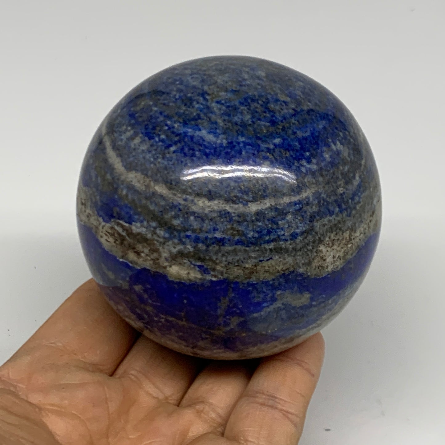 1.36 lbs, 2.9" (72mm), Lapis Lazuli Sphere Ball Gemstone @Afghanistan, B33168