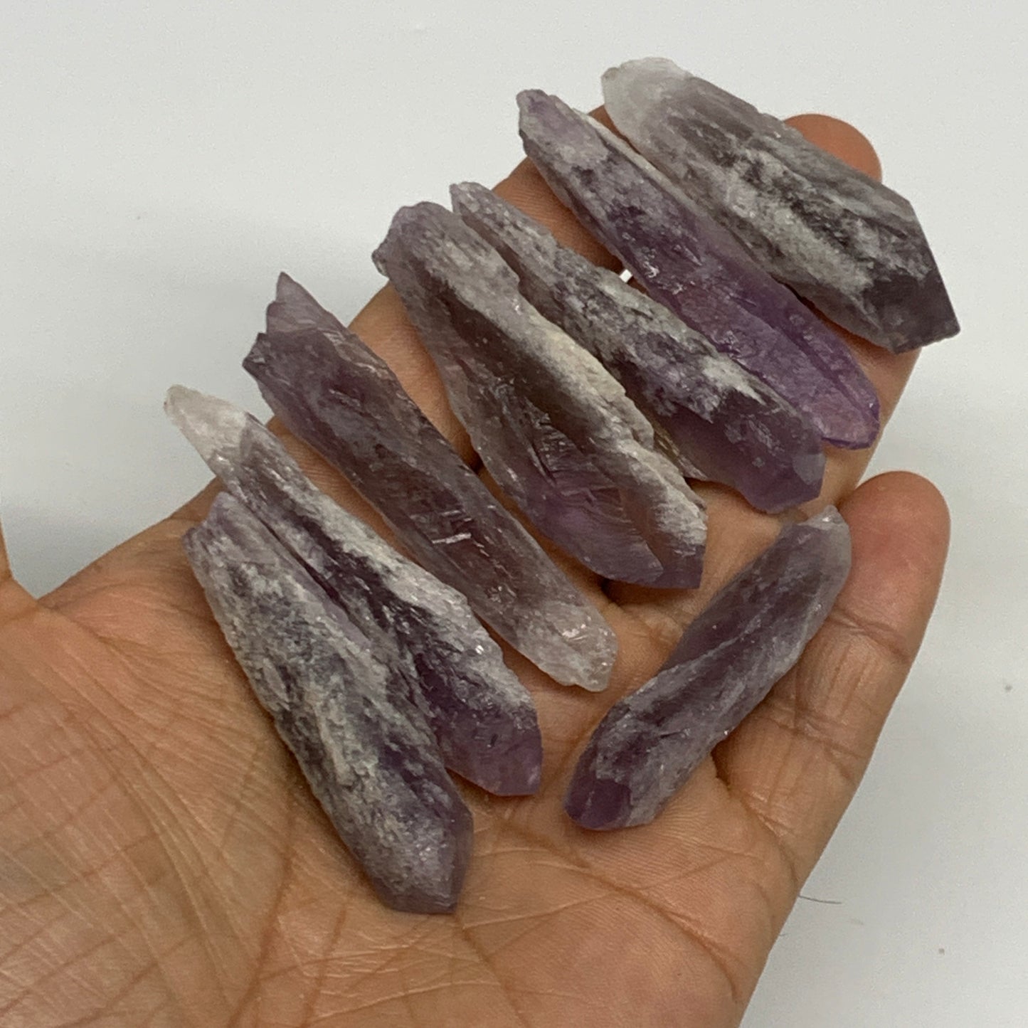 70.2g, 1.9" - 2.2", 8pcs, Amethyst Point Polished Rough lower part @Brazil, B288