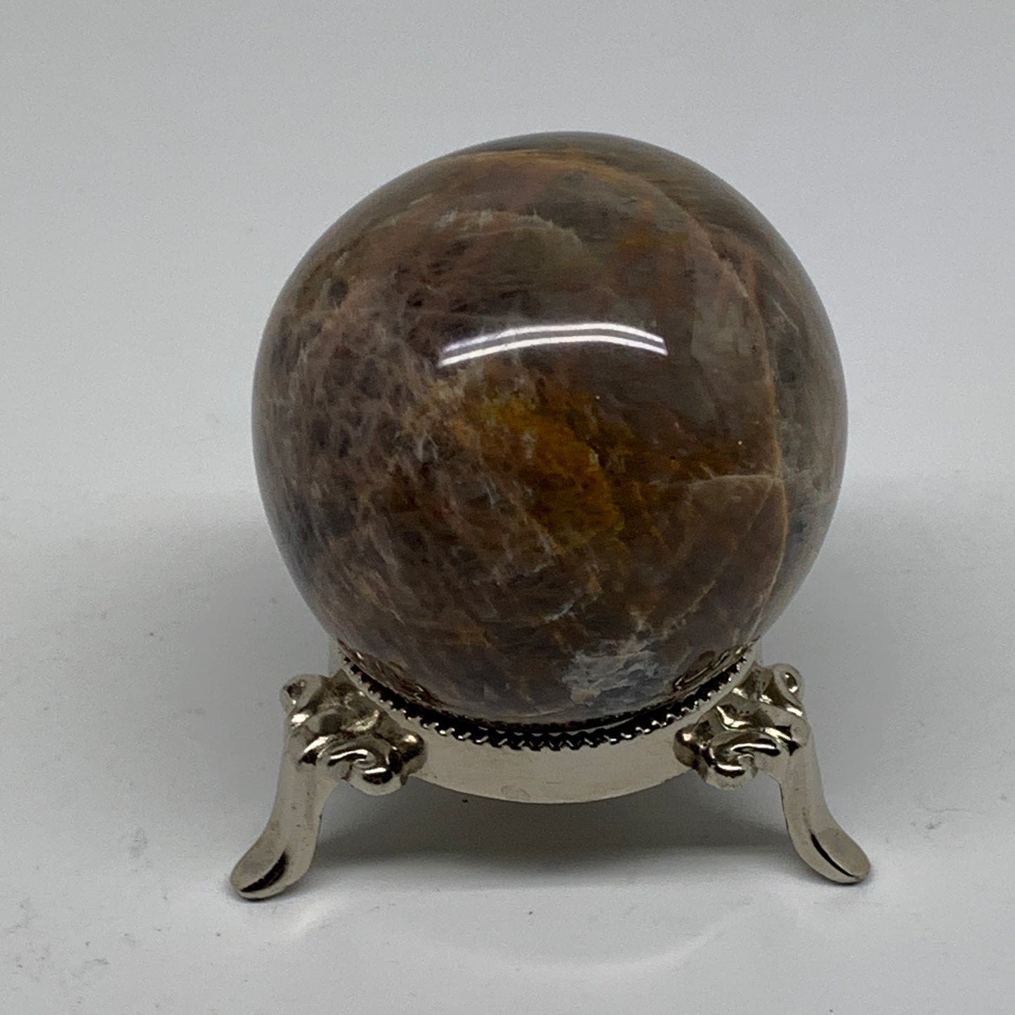 0.59 lbs, 2.3"(59mm), Black Moonstone Sphere Ball Gemstone Polished, B37532