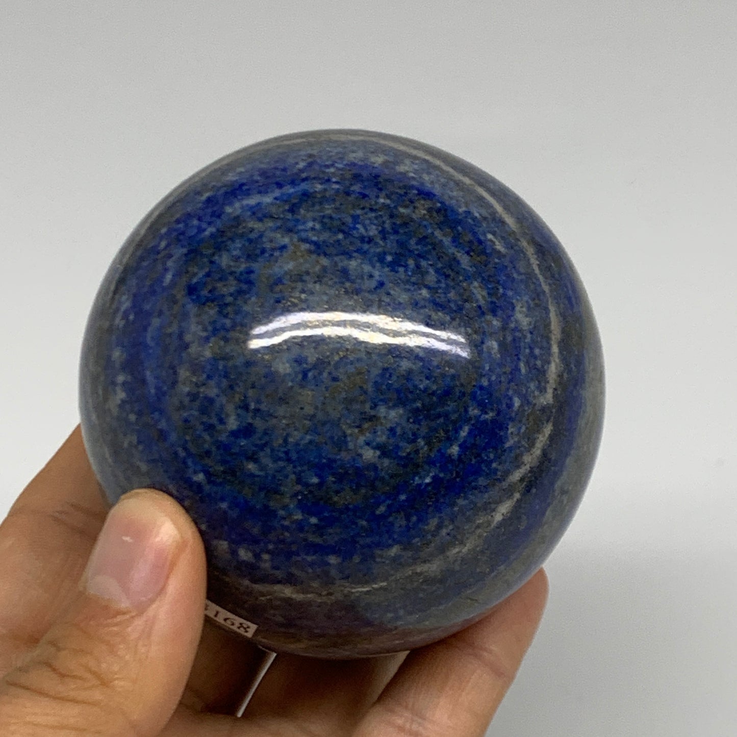 1.36 lbs, 2.9" (72mm), Lapis Lazuli Sphere Ball Gemstone @Afghanistan, B33168