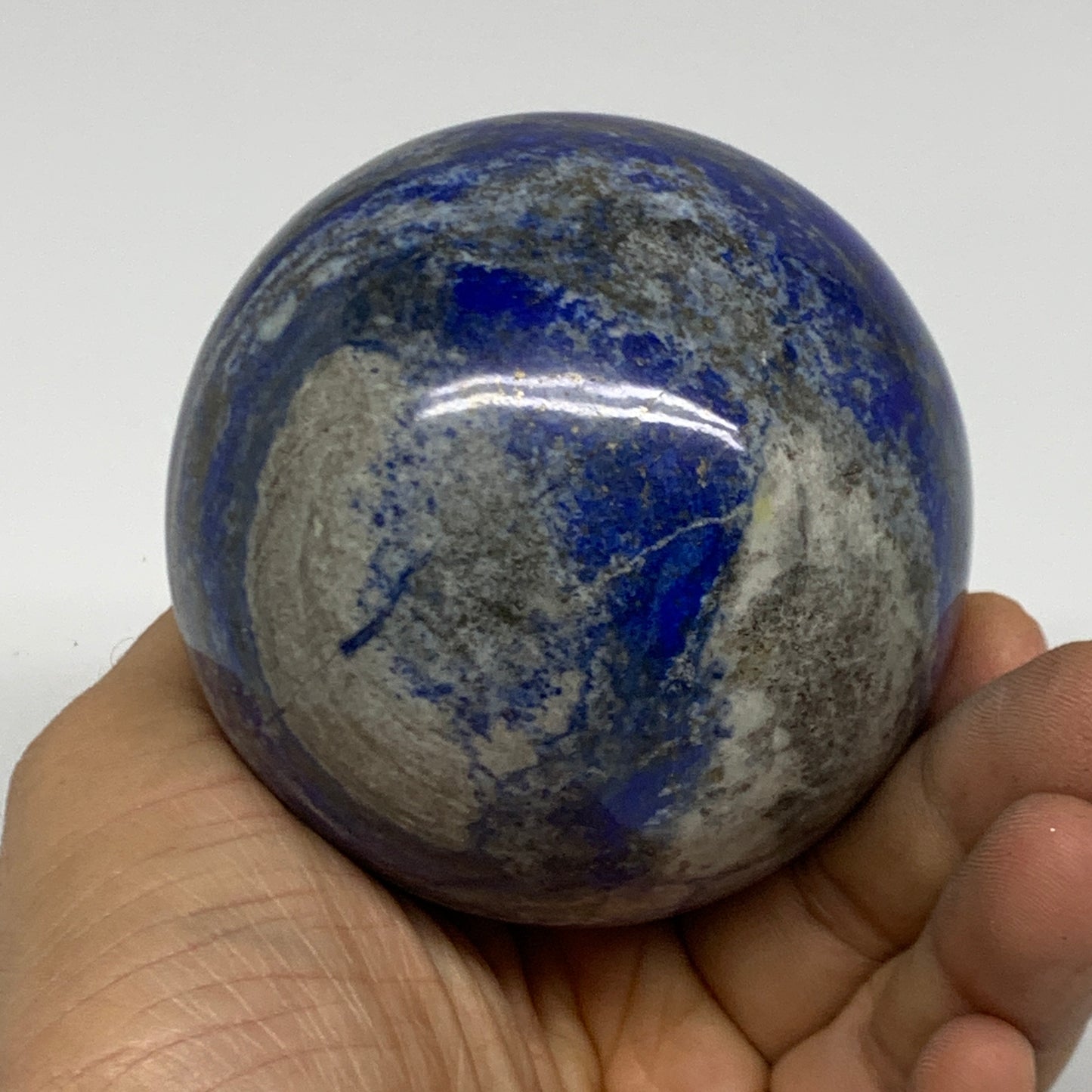 1.36 lbs, 2.9" (72mm), Lapis Lazuli Sphere Ball Gemstone @Afghanistan, B33168
