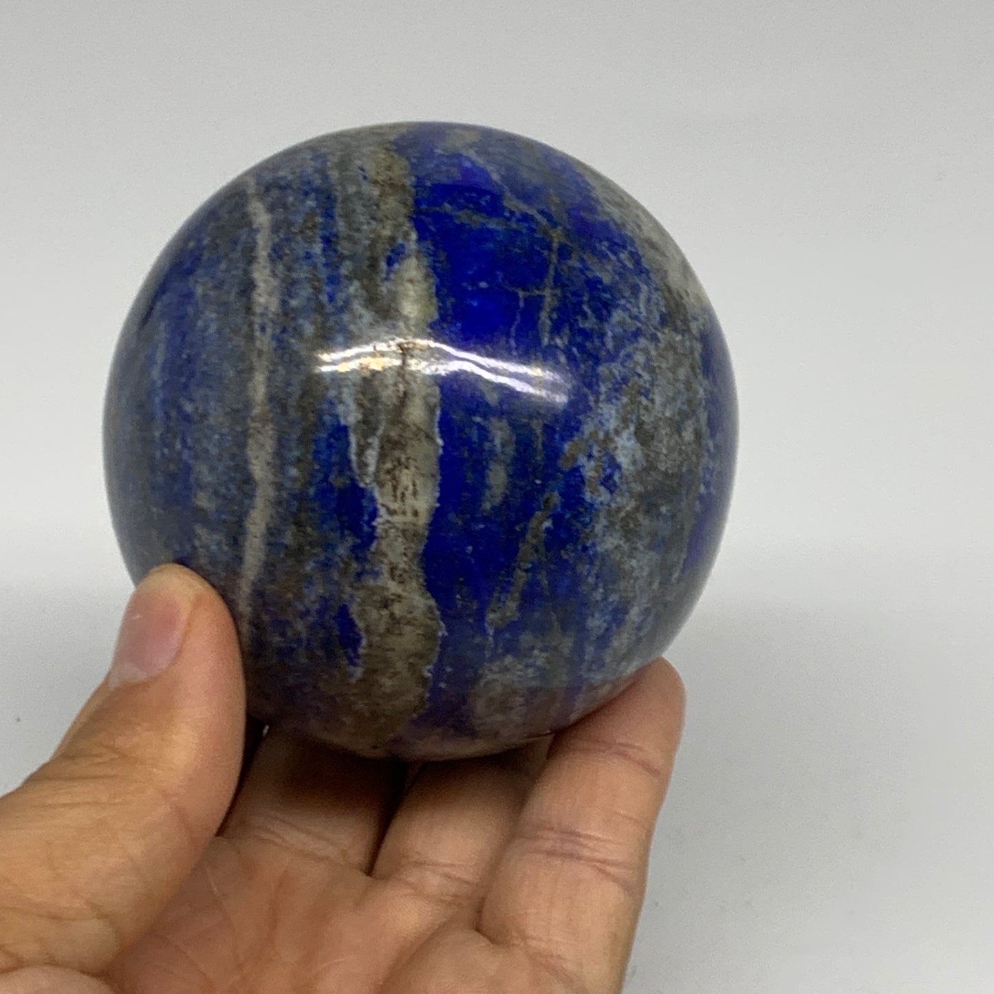 1.36 lbs, 2.9" (72mm), Lapis Lazuli Sphere Ball Gemstone @Afghanistan, B33168