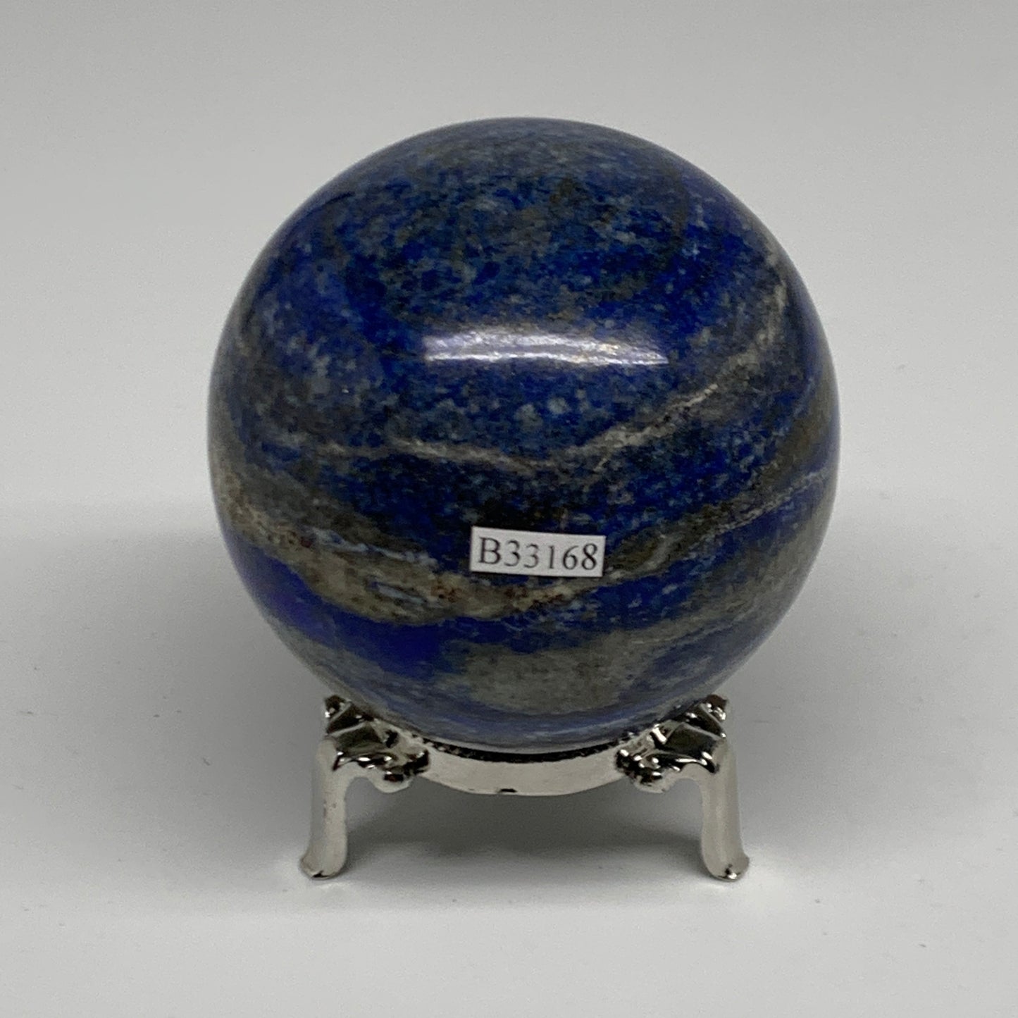 1.36 lbs, 2.9" (72mm), Lapis Lazuli Sphere Ball Gemstone @Afghanistan, B33168