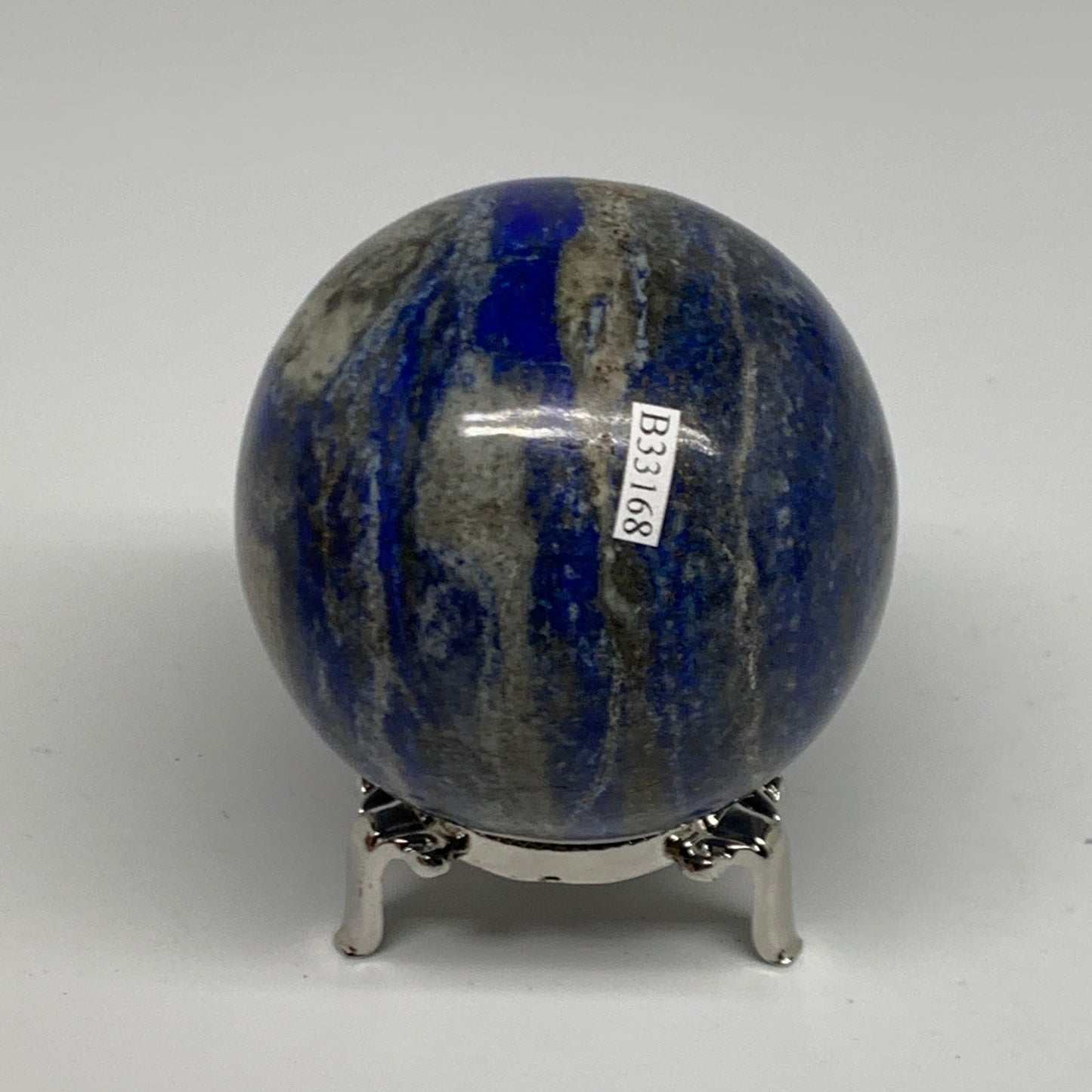 1.36 lbs, 2.9" (72mm), Lapis Lazuli Sphere Ball Gemstone @Afghanistan, B33168
