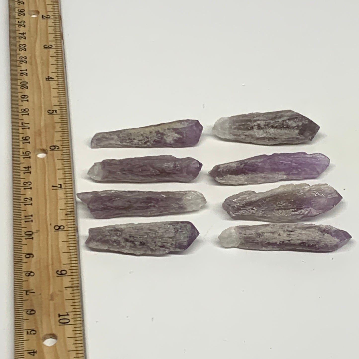 70.2g, 1.9" - 2.2", 8pcs, Amethyst Point Polished Rough lower part @Brazil, B288