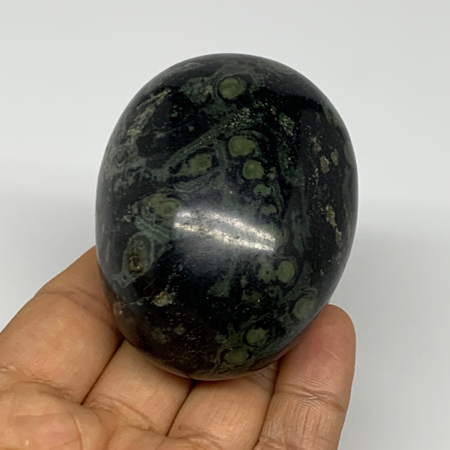 207.7g, 2.6"x2"x1.7", Crocodile Kambaba Jasper Palm-Stone @Madagascar, B28064
