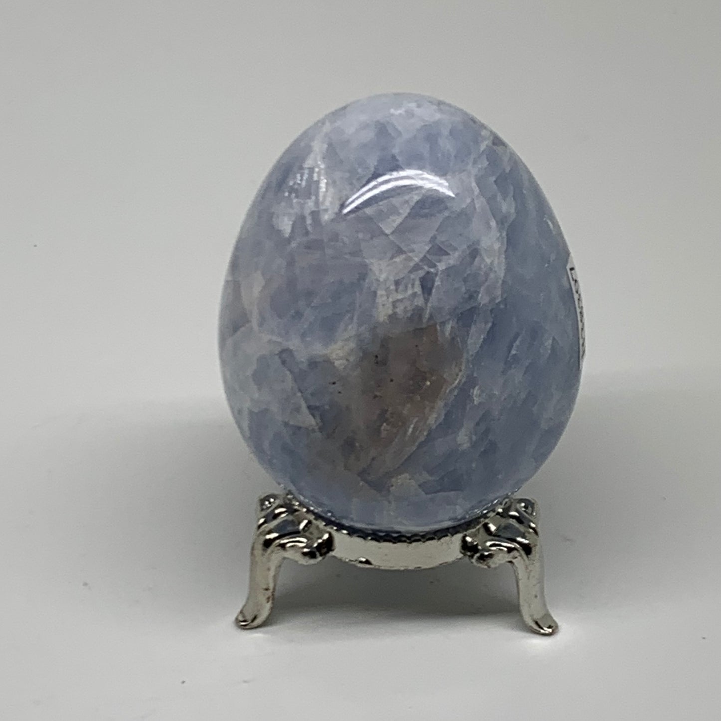 175.3g, 2.4"x1.8", Natural Blue Calcite Egg Polished Crystal @Madagascar, B38397