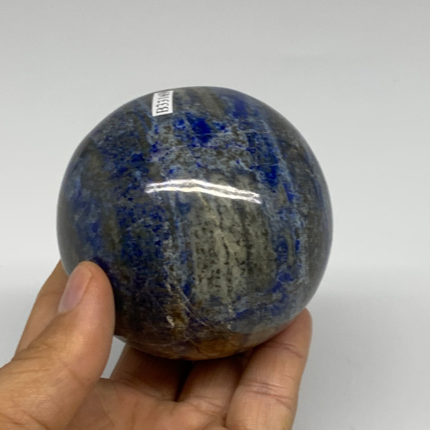 1.25 lbs, 2.8" (71mm), Lapis Lazuli Sphere Ball Gemstone @Afghanistan, B33169