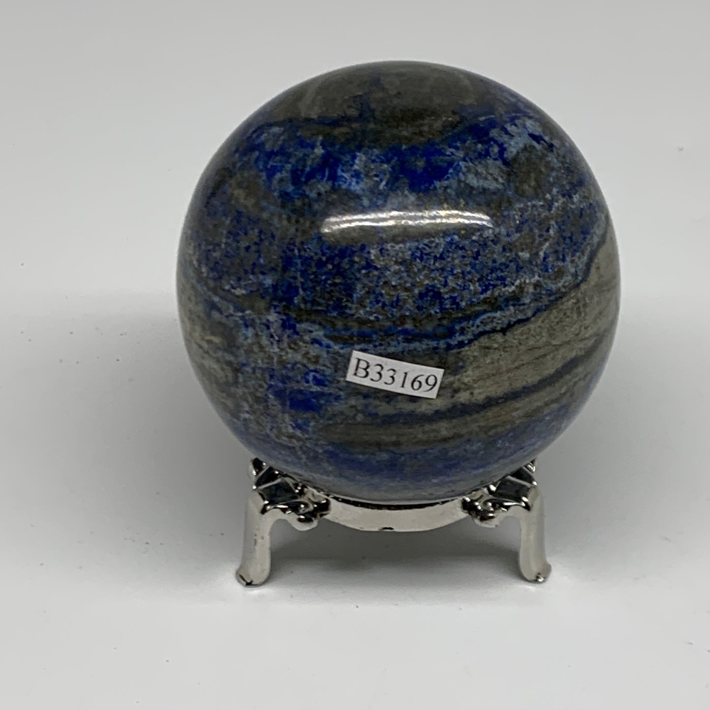 1.25 lbs, 2.8" (71mm), Lapis Lazuli Sphere Ball Gemstone @Afghanistan, B33169