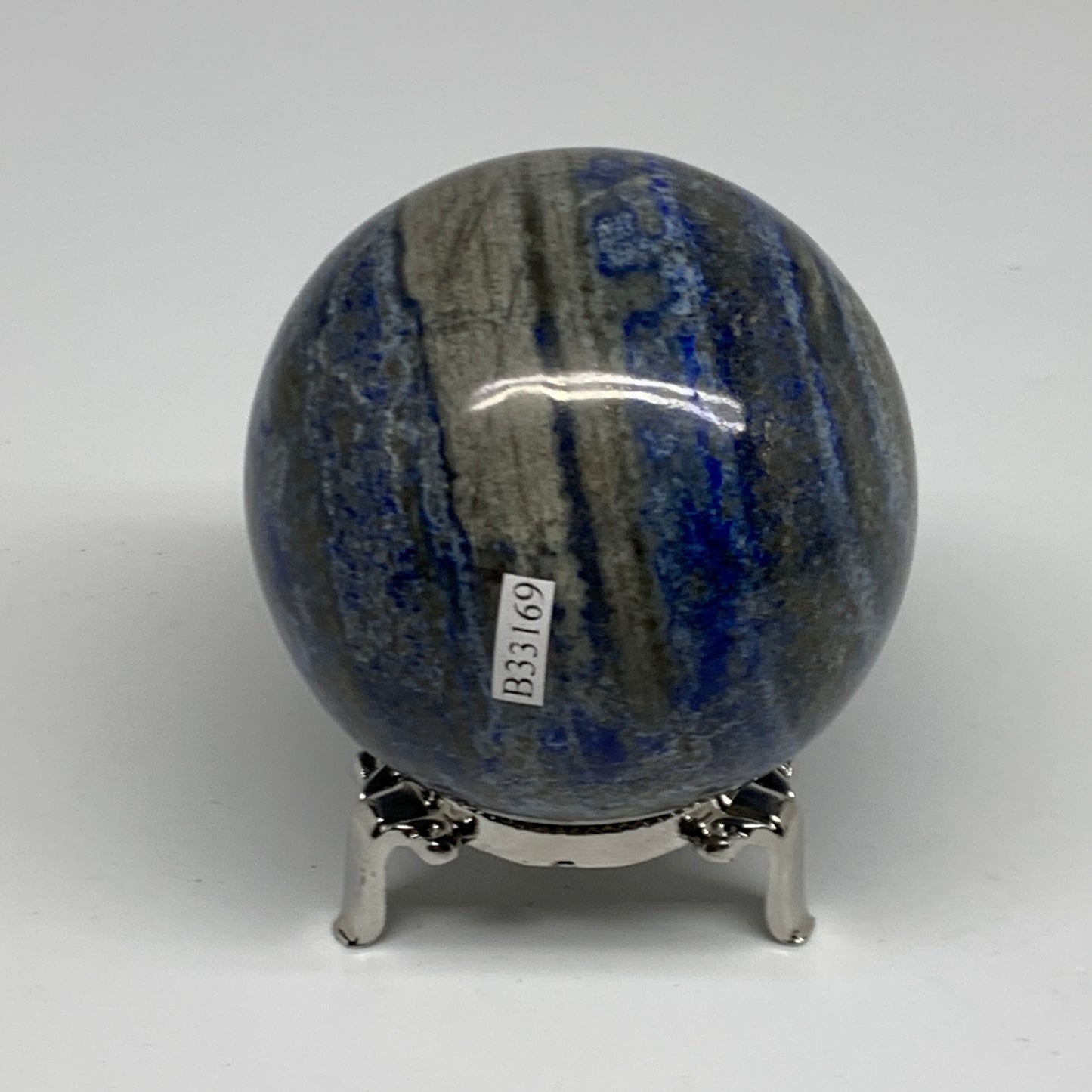 1.25 lbs, 2.8" (71mm), Lapis Lazuli Sphere Ball Gemstone @Afghanistan, B33169