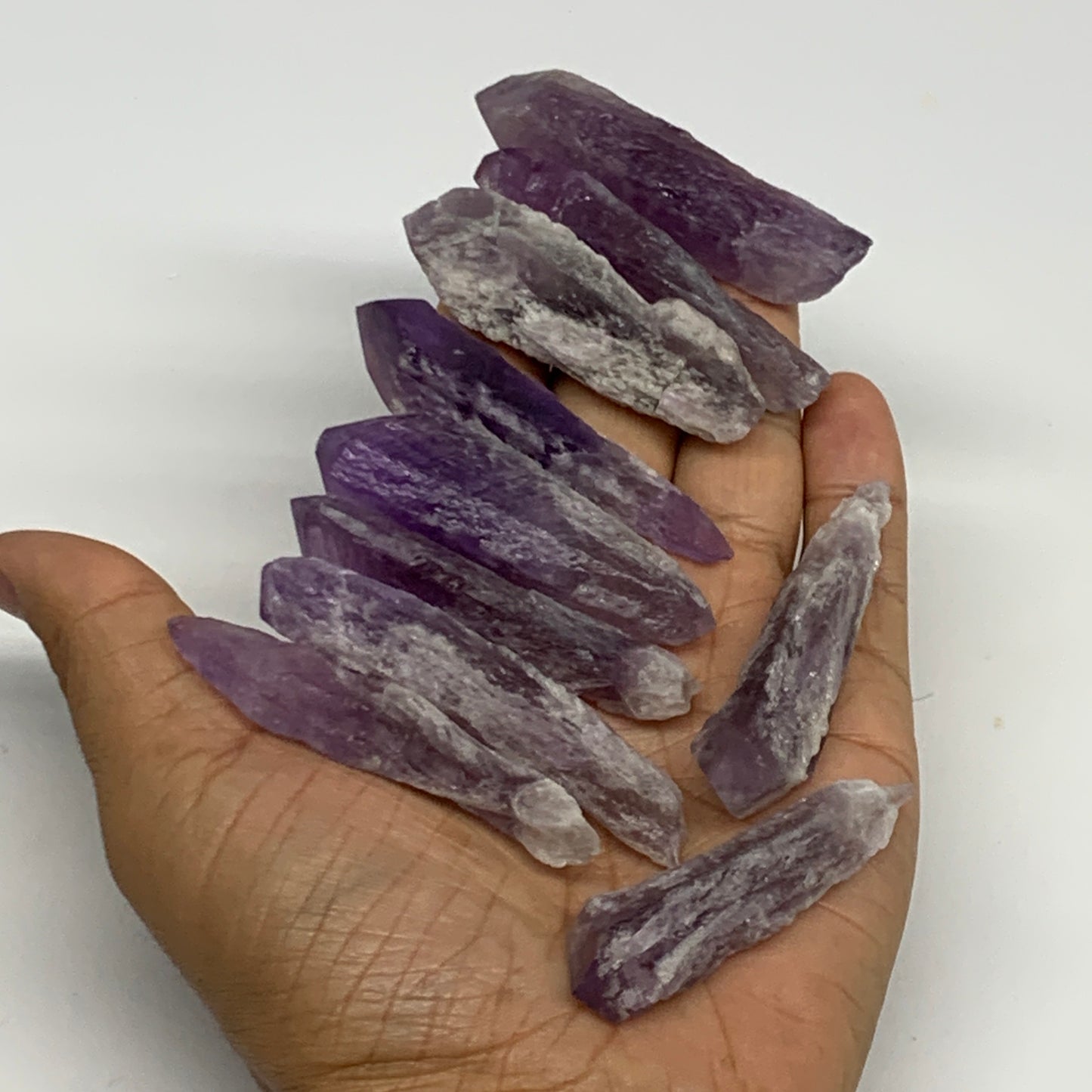 135.9g, 2.3" - 2.6", 10pcs, Amethyst Point Polished Rough lower part @Brazil, B2