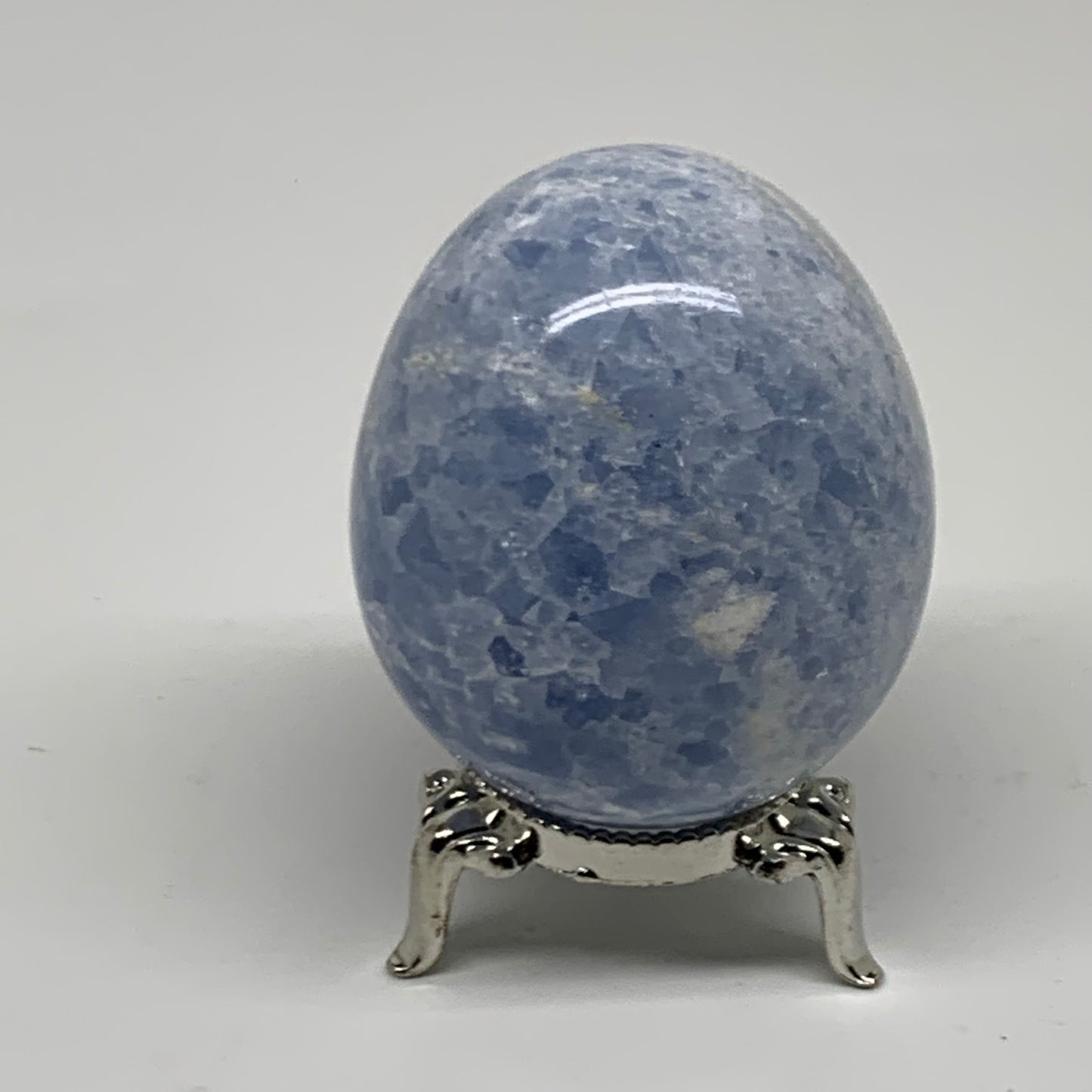 192.3g, 2.3"x1.9", Natural Blue Calcite Egg Polished Crystal @Madagascar, B38399