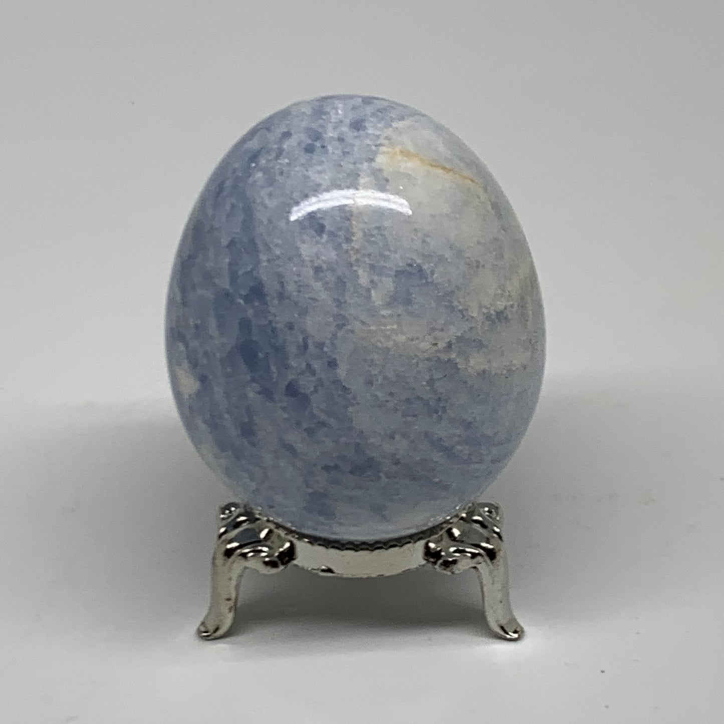 192.3g, 2.3"x1.9", Natural Blue Calcite Egg Polished Crystal @Madagascar, B38399