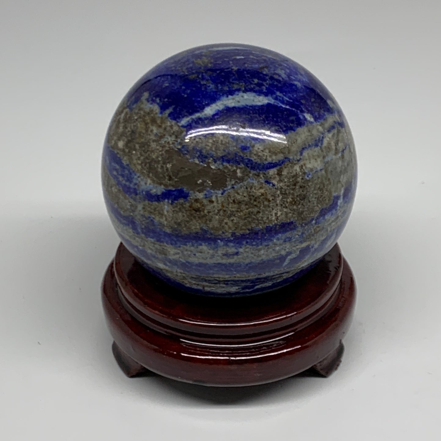 2.29 lbs, 3.4" (86mm), Lapis Lazuli Sphere Ball Gemstone @Afghanistan, B33170