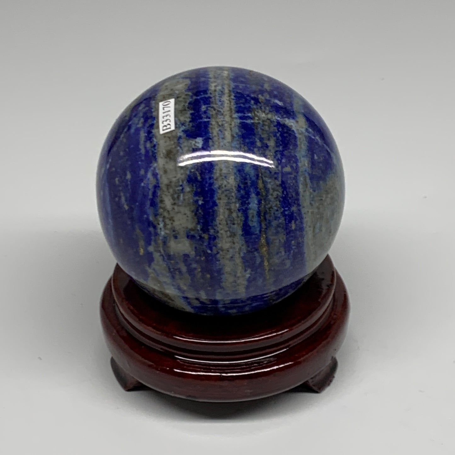 2.29 lbs, 3.4" (86mm), Lapis Lazuli Sphere Ball Gemstone @Afghanistan, B33170
