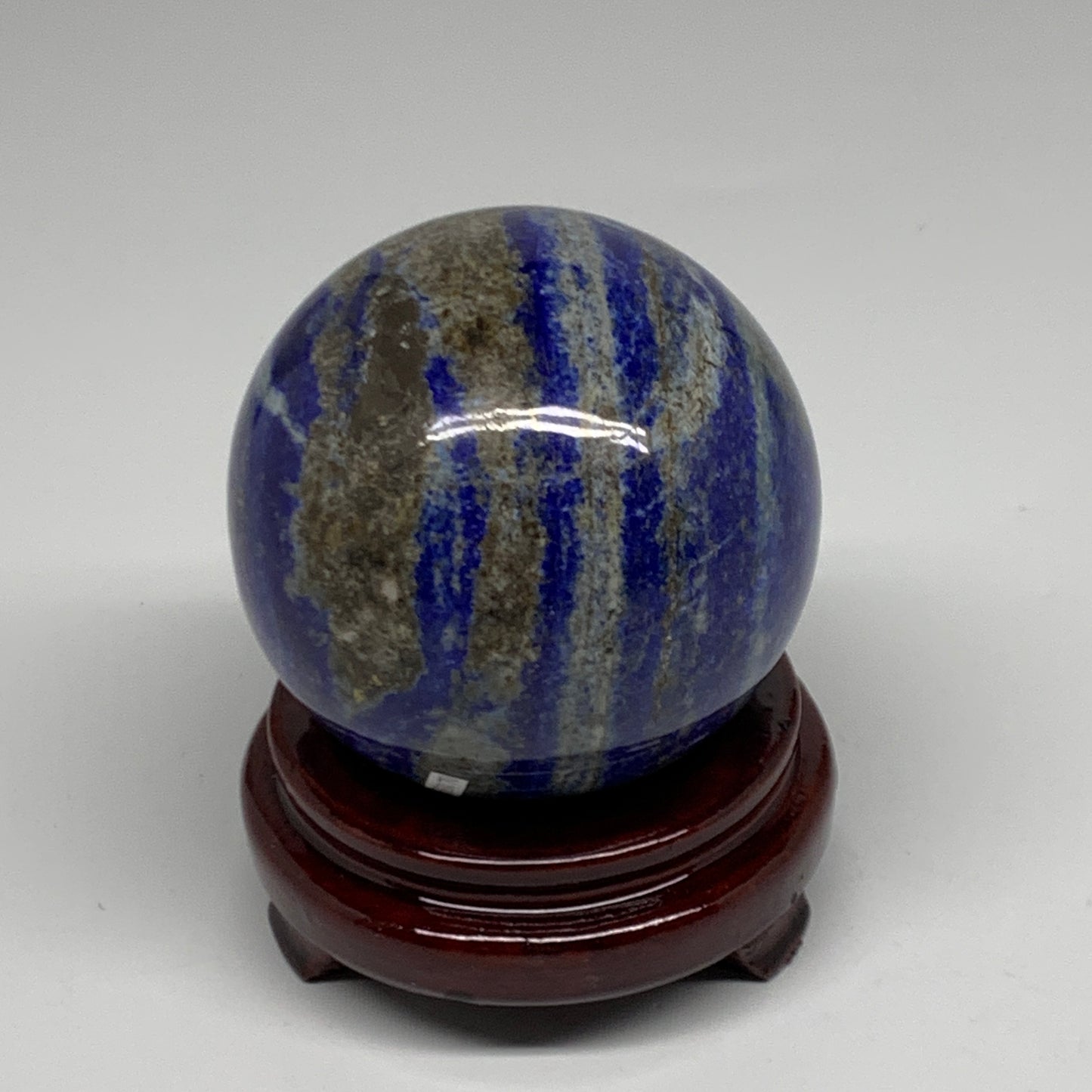 2.29 lbs, 3.4" (86mm), Lapis Lazuli Sphere Ball Gemstone @Afghanistan, B33170