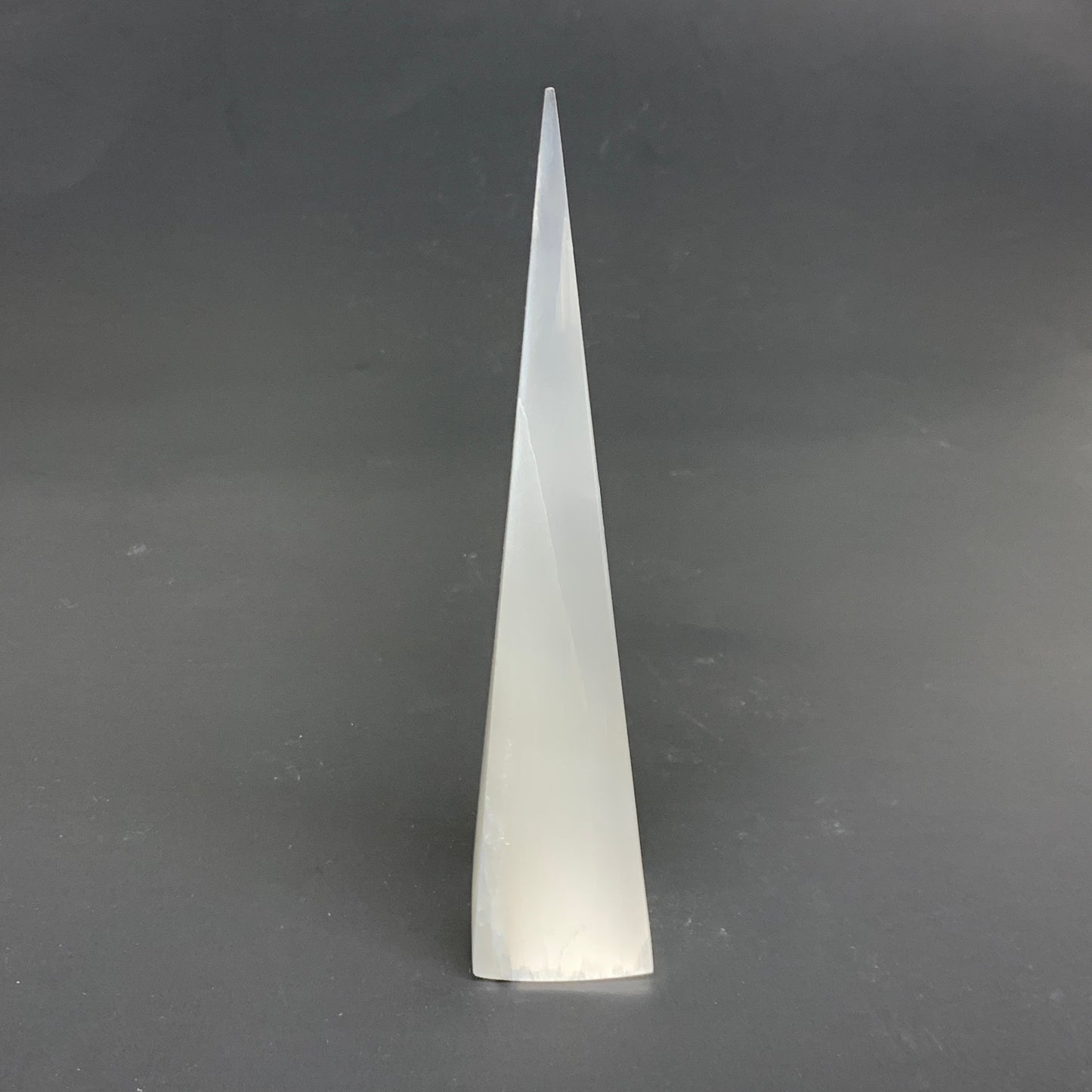 233.5g, 7.25"x1.5", Selenite (Satin Spar) Crystal Crystal Tower Point,B35941