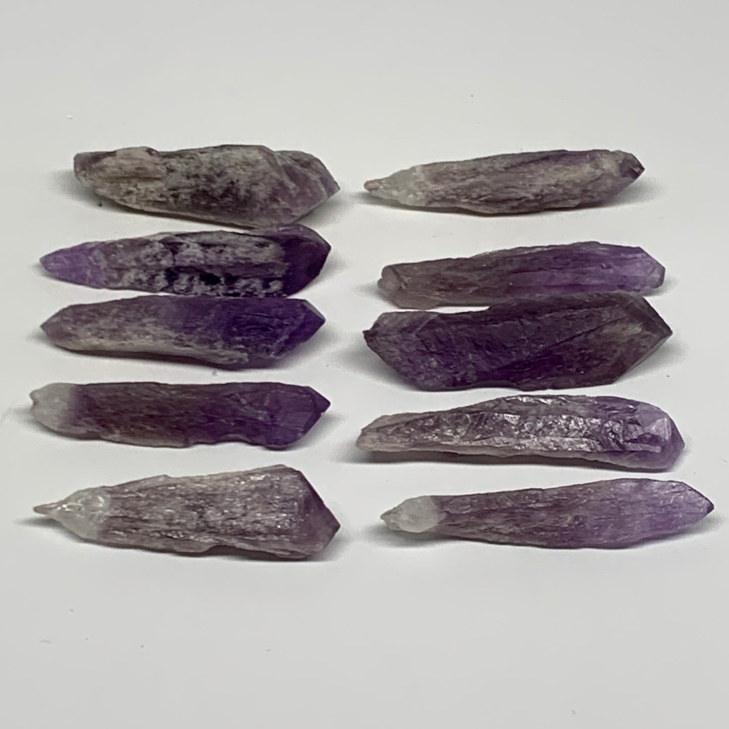 135.9g, 2.3" - 2.6", 10pcs, Amethyst Point Polished Rough lower part @Brazil, B2