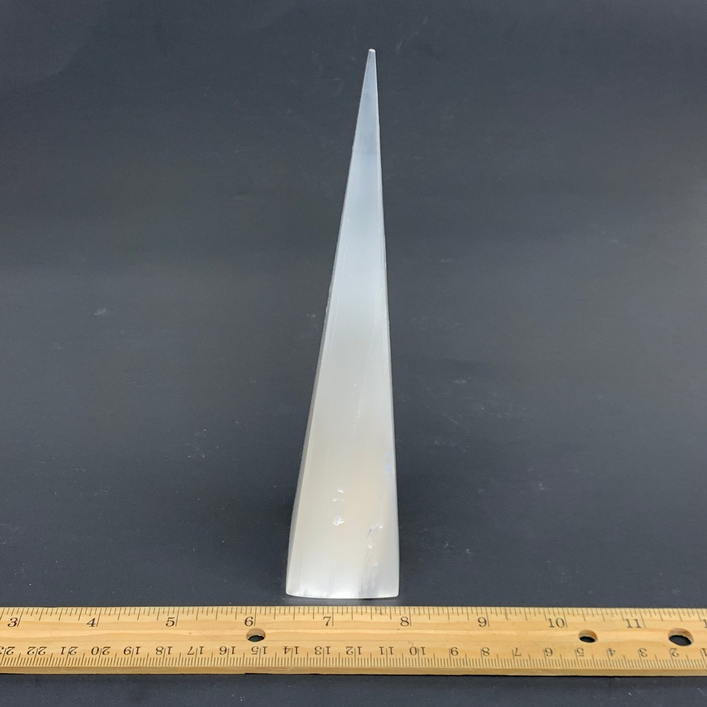 233.5g, 7.25"x1.5", Selenite (Satin Spar) Crystal Crystal Tower Point,B35941
