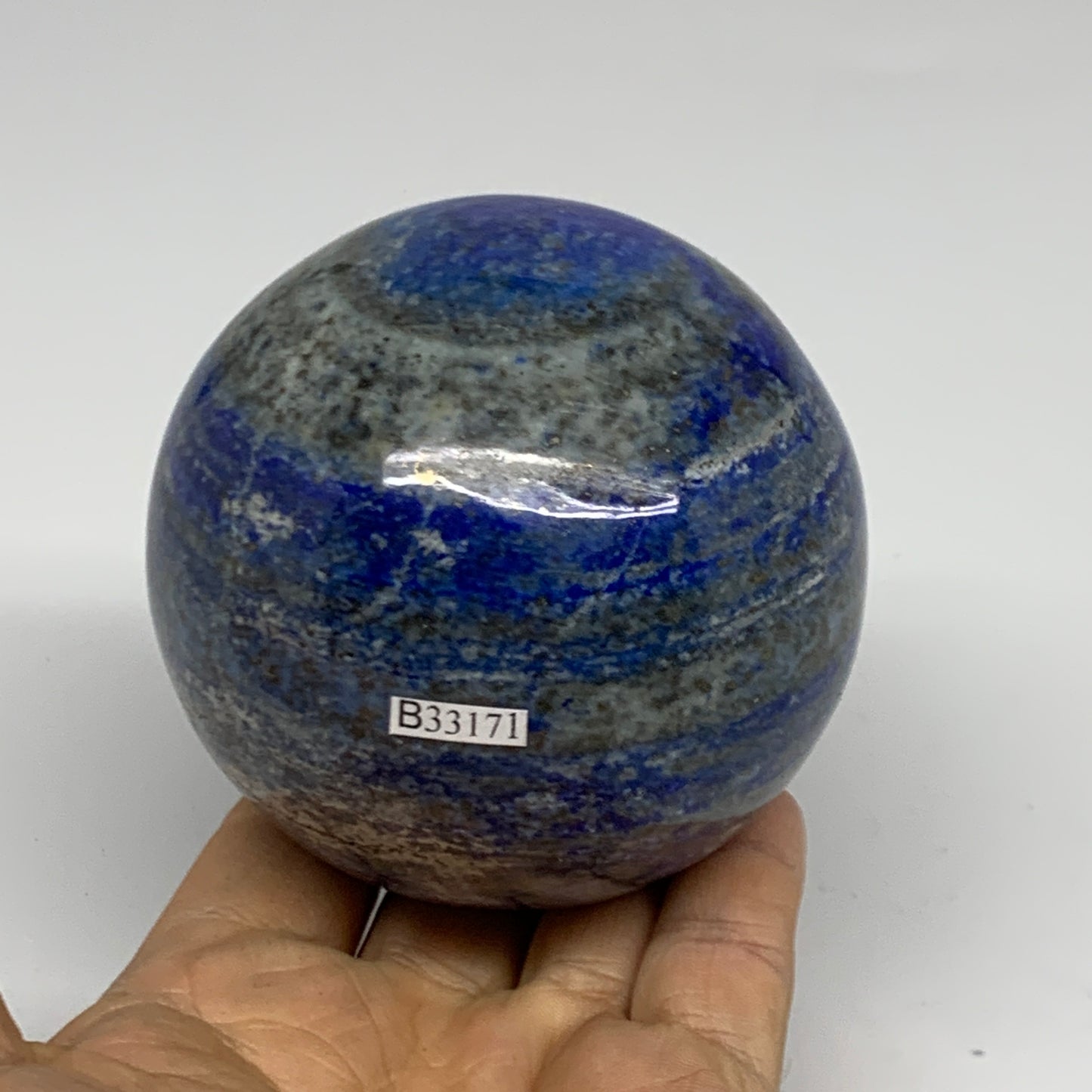 1.8 lbs, 3.1" (79mm), Lapis Lazuli Sphere Ball Gemstone @Afghanistan, B33171
