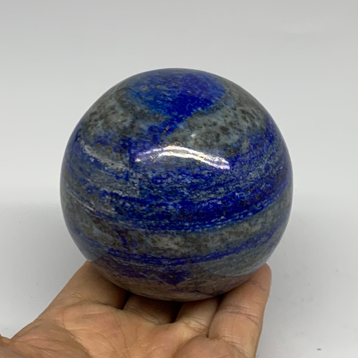 1.8 lbs, 3.1" (79mm), Lapis Lazuli Sphere Ball Gemstone @Afghanistan, B33171