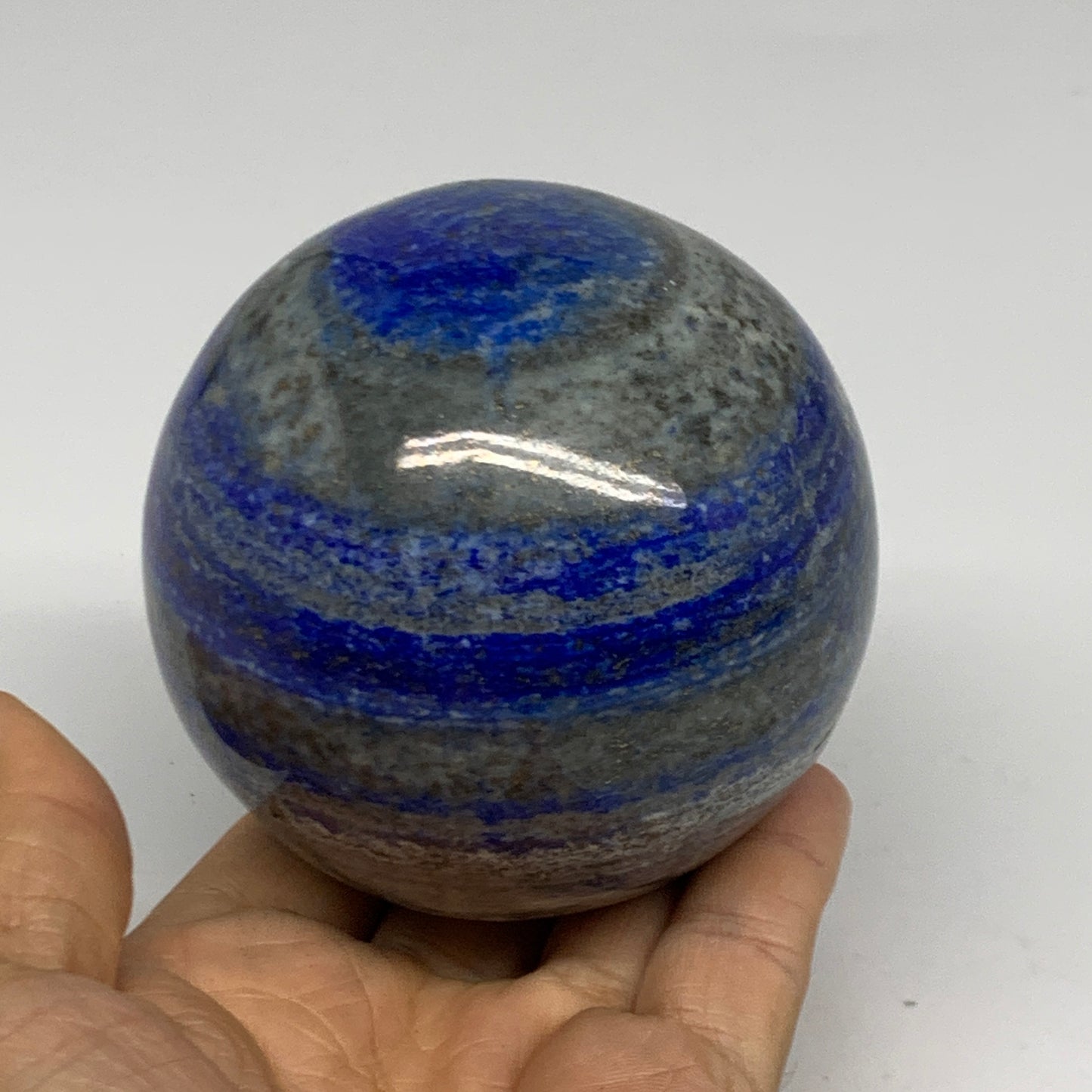 1.8 lbs, 3.1" (79mm), Lapis Lazuli Sphere Ball Gemstone @Afghanistan, B33171