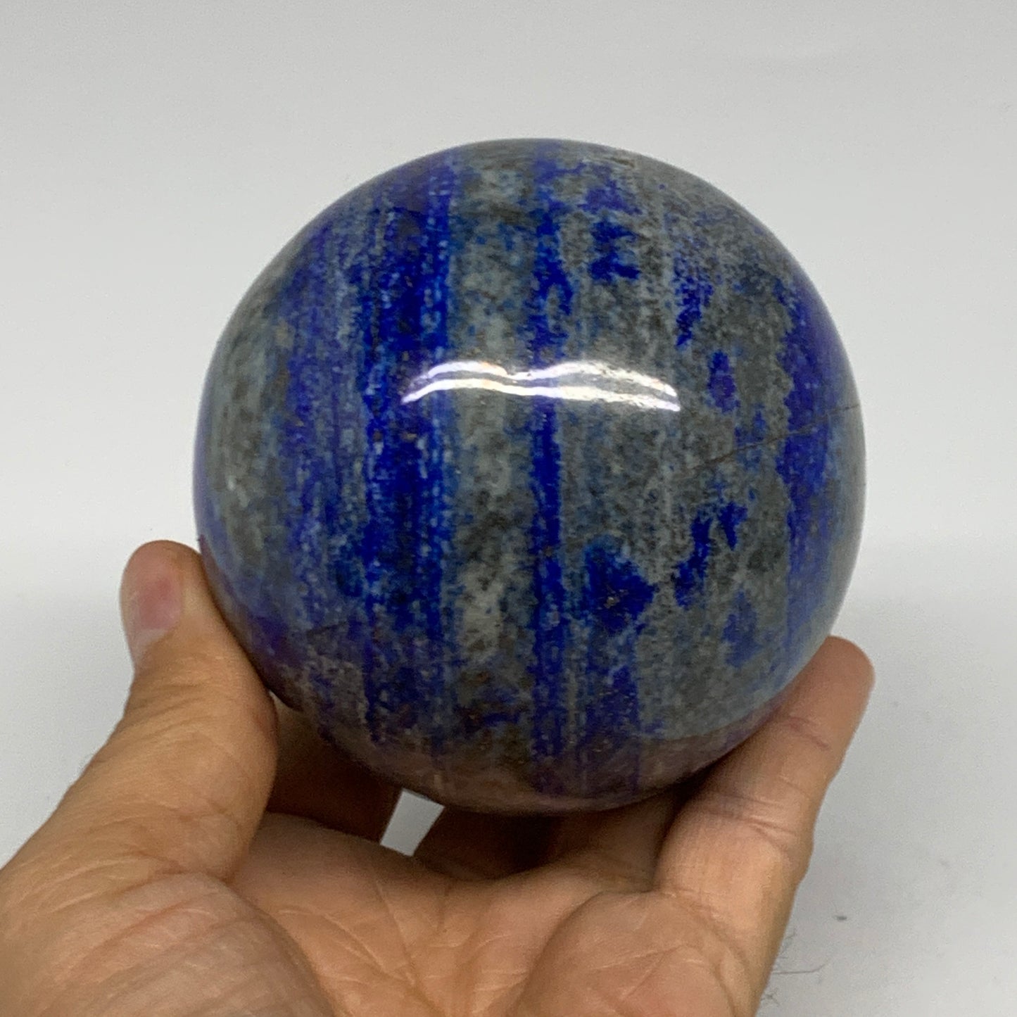 1.8 lbs, 3.1" (79mm), Lapis Lazuli Sphere Ball Gemstone @Afghanistan, B33171