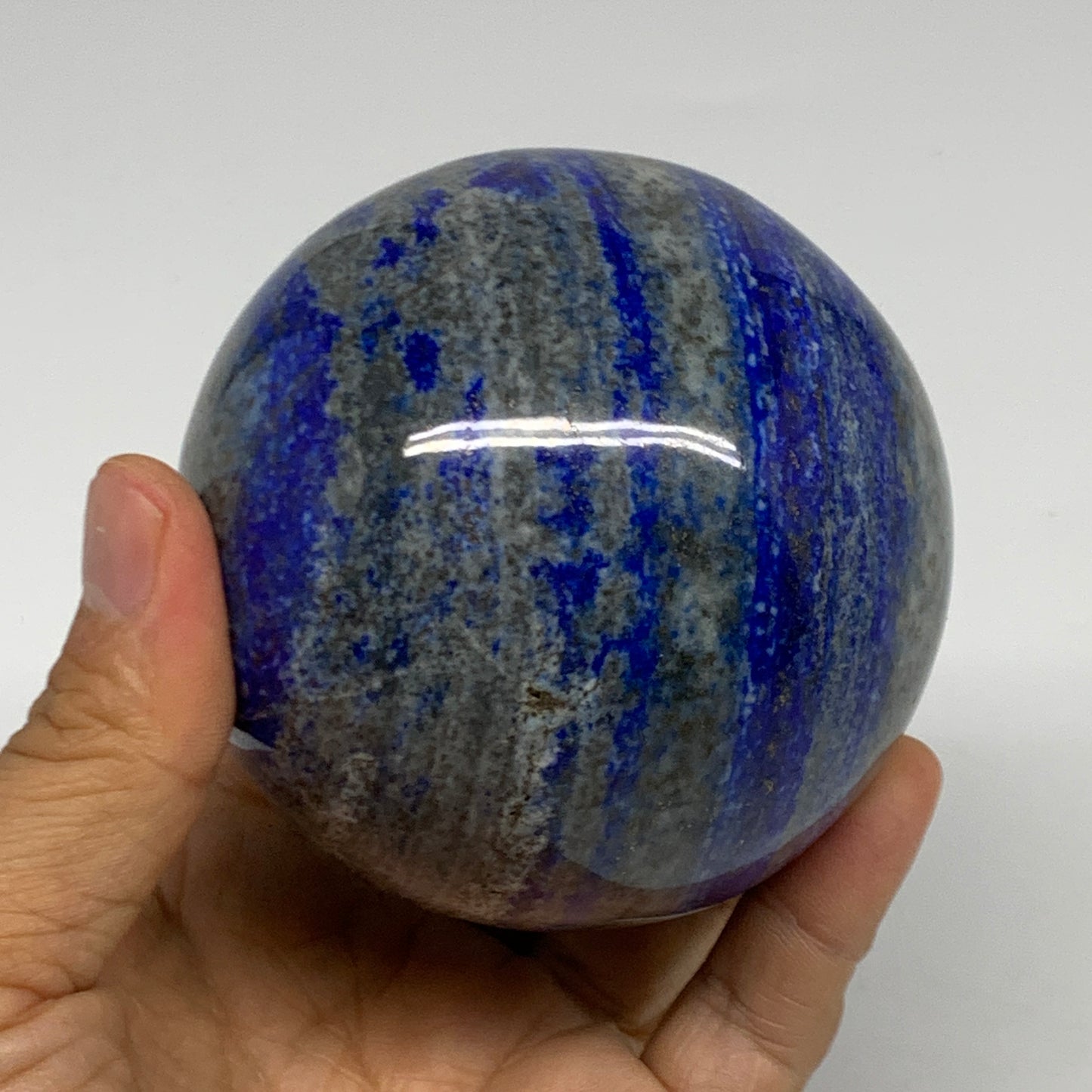 1.8 lbs, 3.1" (79mm), Lapis Lazuli Sphere Ball Gemstone @Afghanistan, B33171