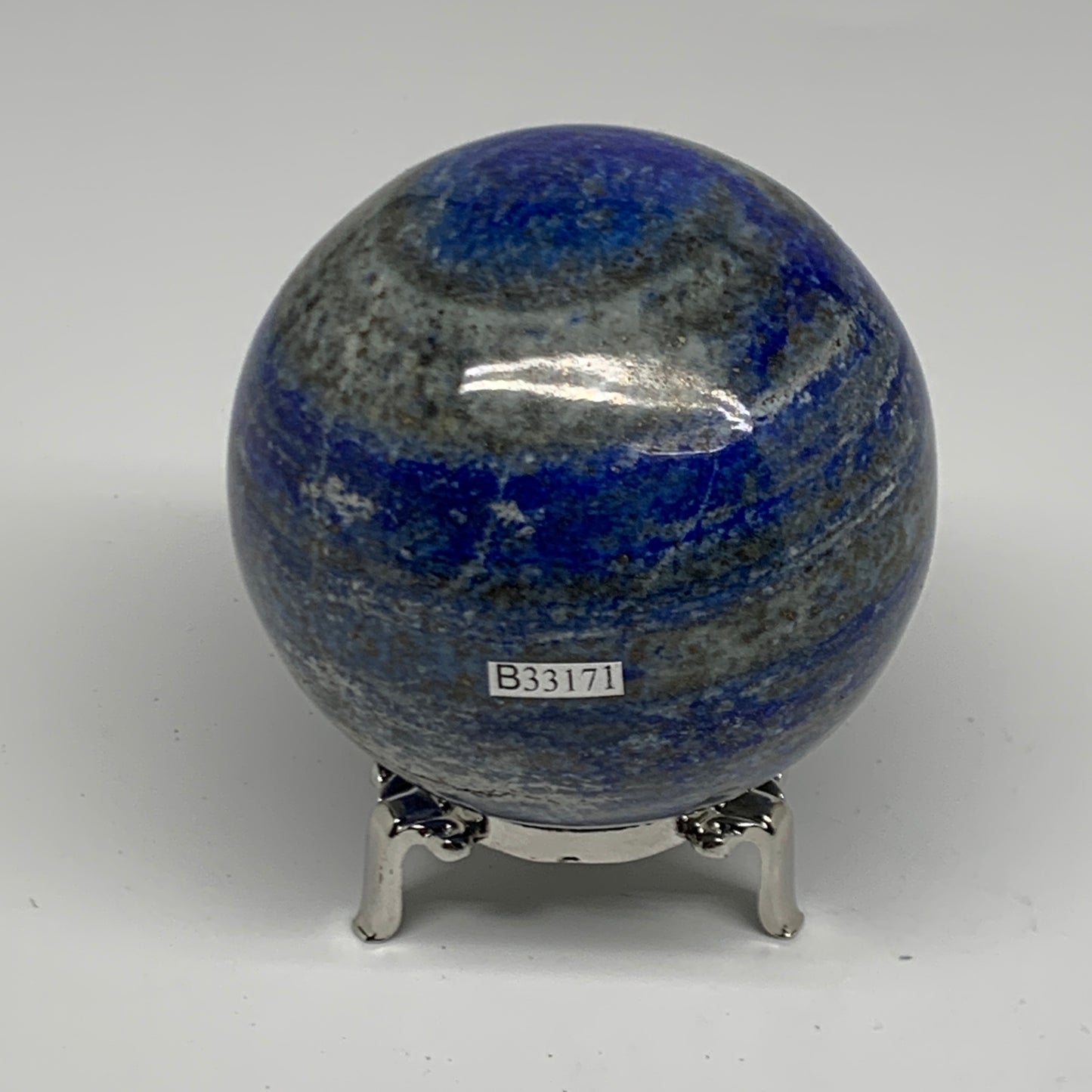 1.8 lbs, 3.1" (79mm), Lapis Lazuli Sphere Ball Gemstone @Afghanistan, B33171