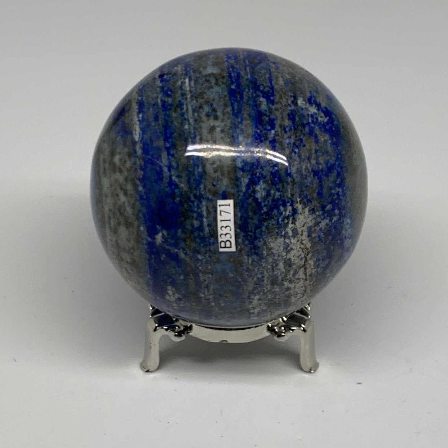 1.8 lbs, 3.1" (79mm), Lapis Lazuli Sphere Ball Gemstone @Afghanistan, B33171