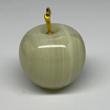 569.9g, 2.6"x2.9" Natural Green Onyx Apple Gemstone @Afghanistan, B32501