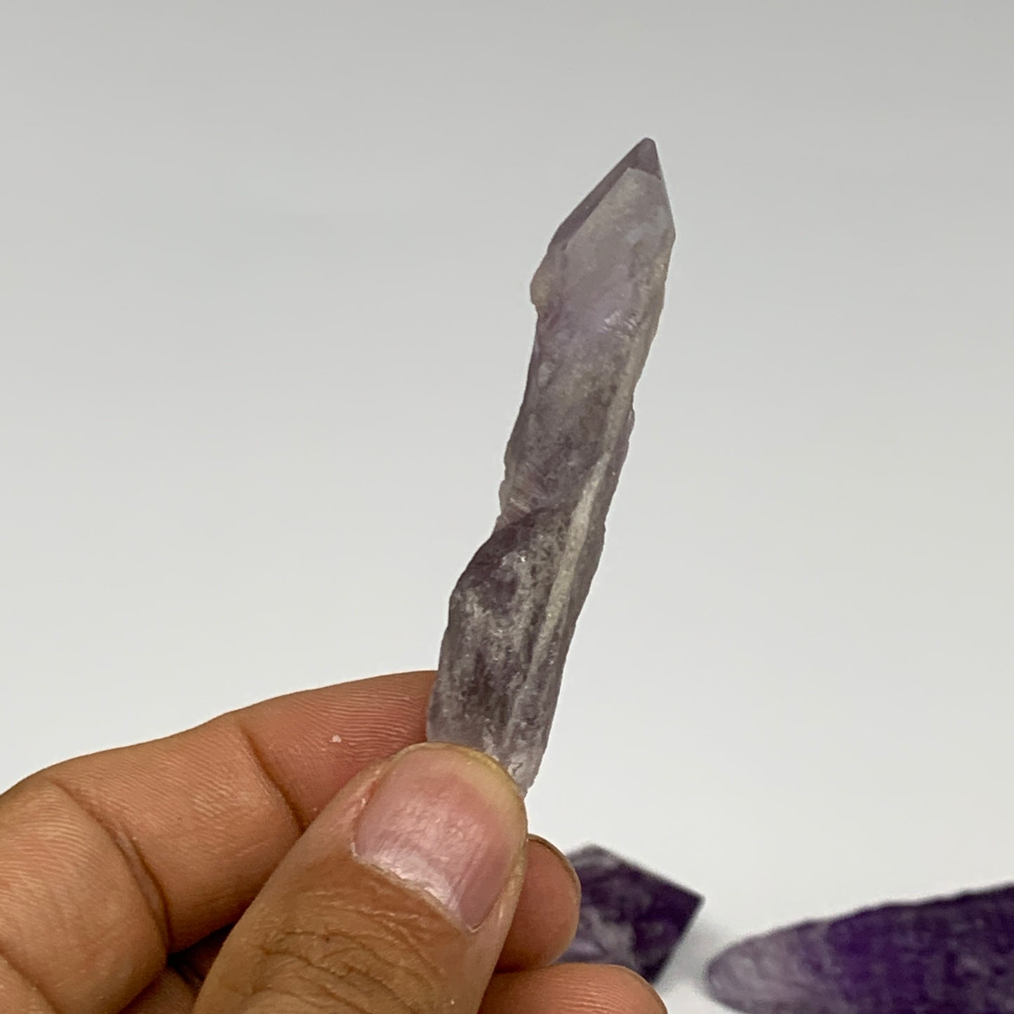 125.3g, 2.2" - 2.9", 8pcs, Amethyst Point Polished Rough lower part @Brazil, B28
