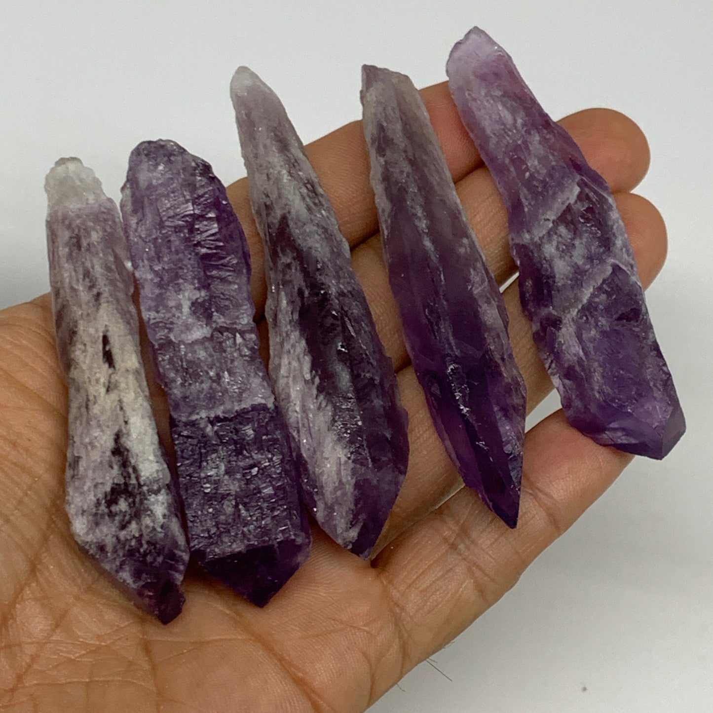 100.5g, 2.8" - 3.1", 5pcs, Amethyst Point Polished Rough lower part @Brazil, B28