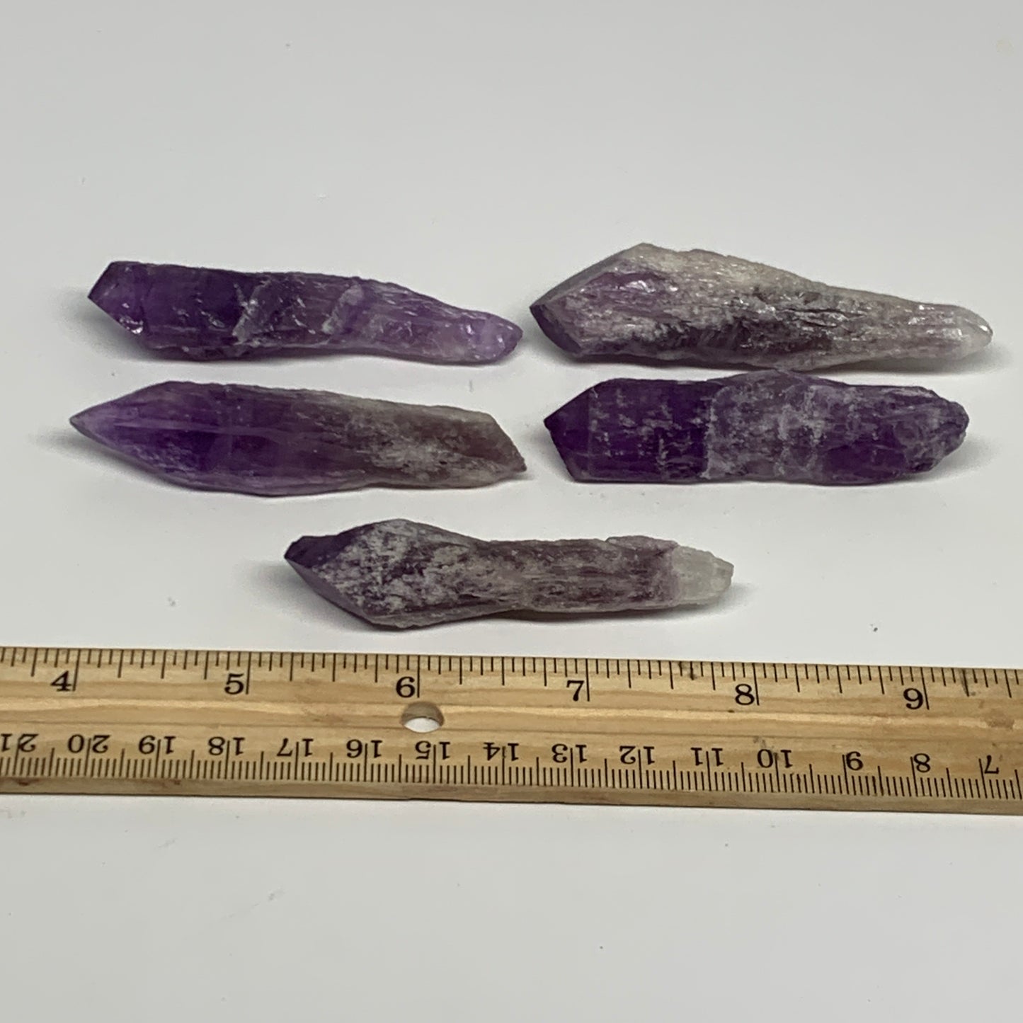 100.5g, 2.8" - 3.1", 5pcs, Amethyst Point Polished Rough lower part @Brazil, B28