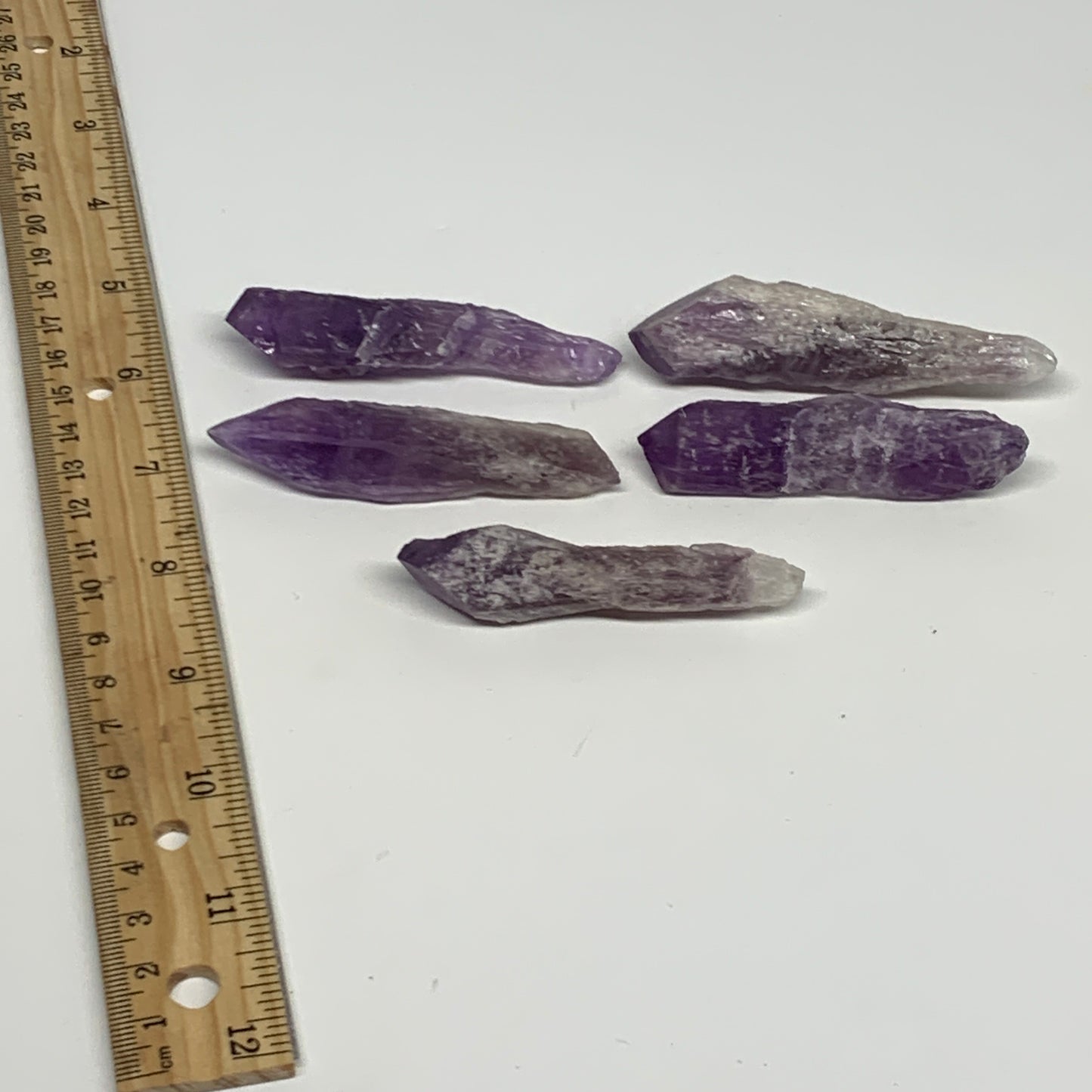 100.5g, 2.8" - 3.1", 5pcs, Amethyst Point Polished Rough lower part @Brazil, B28