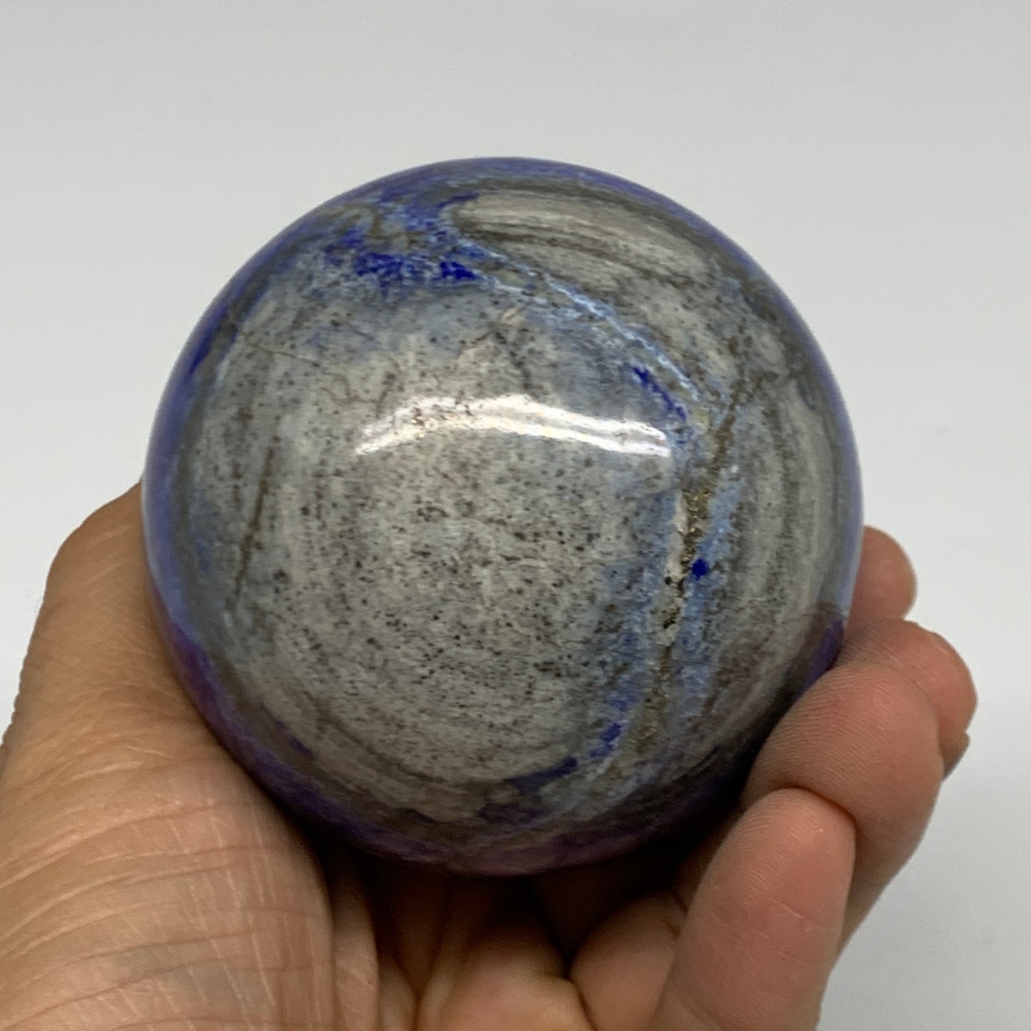 1.11 lbs, 2.7" (68mm), Lapis Lazuli Sphere Ball Gemstone @Afghanistan, B33173