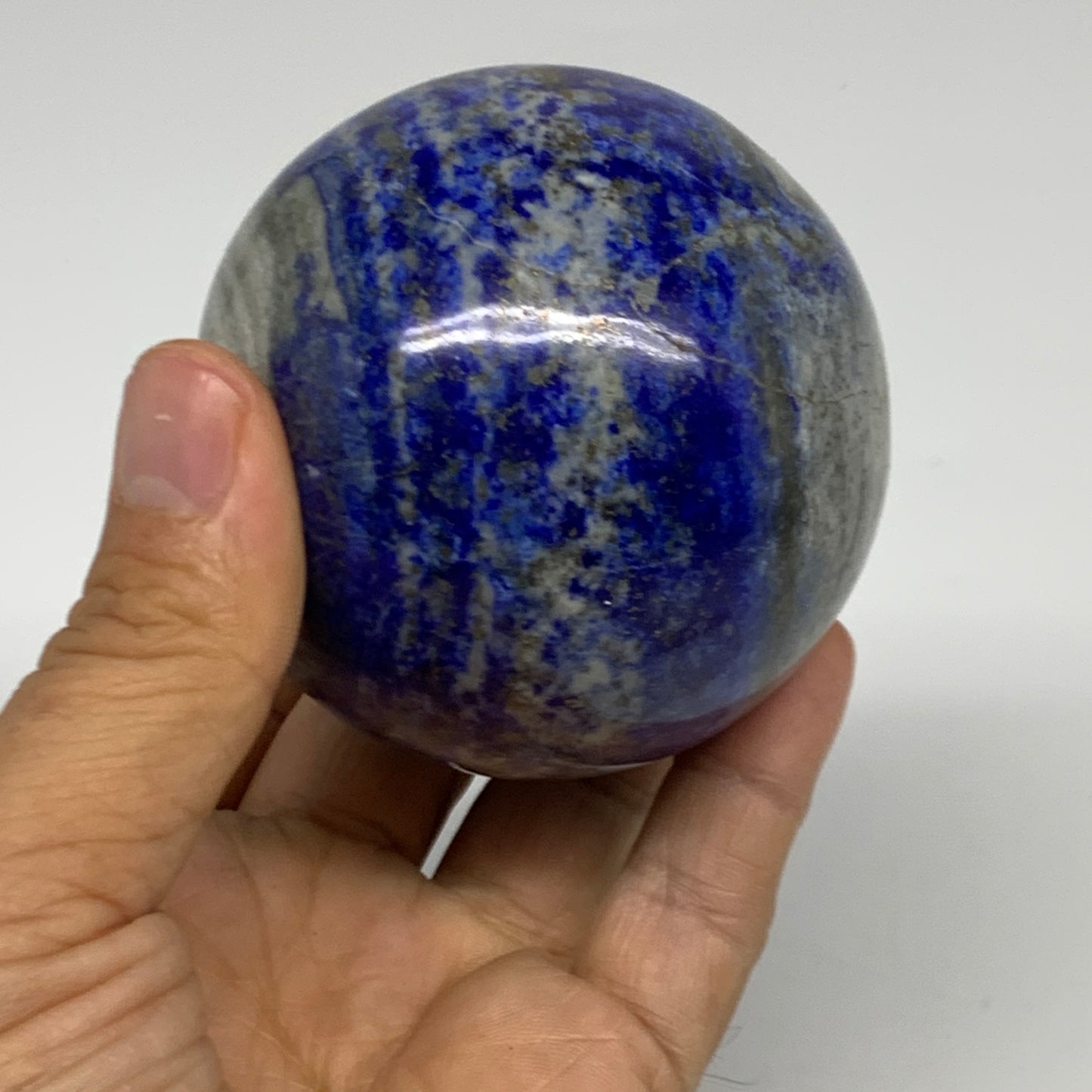 1.11 lbs, 2.7" (68mm), Lapis Lazuli Sphere Ball Gemstone @Afghanistan, B33173