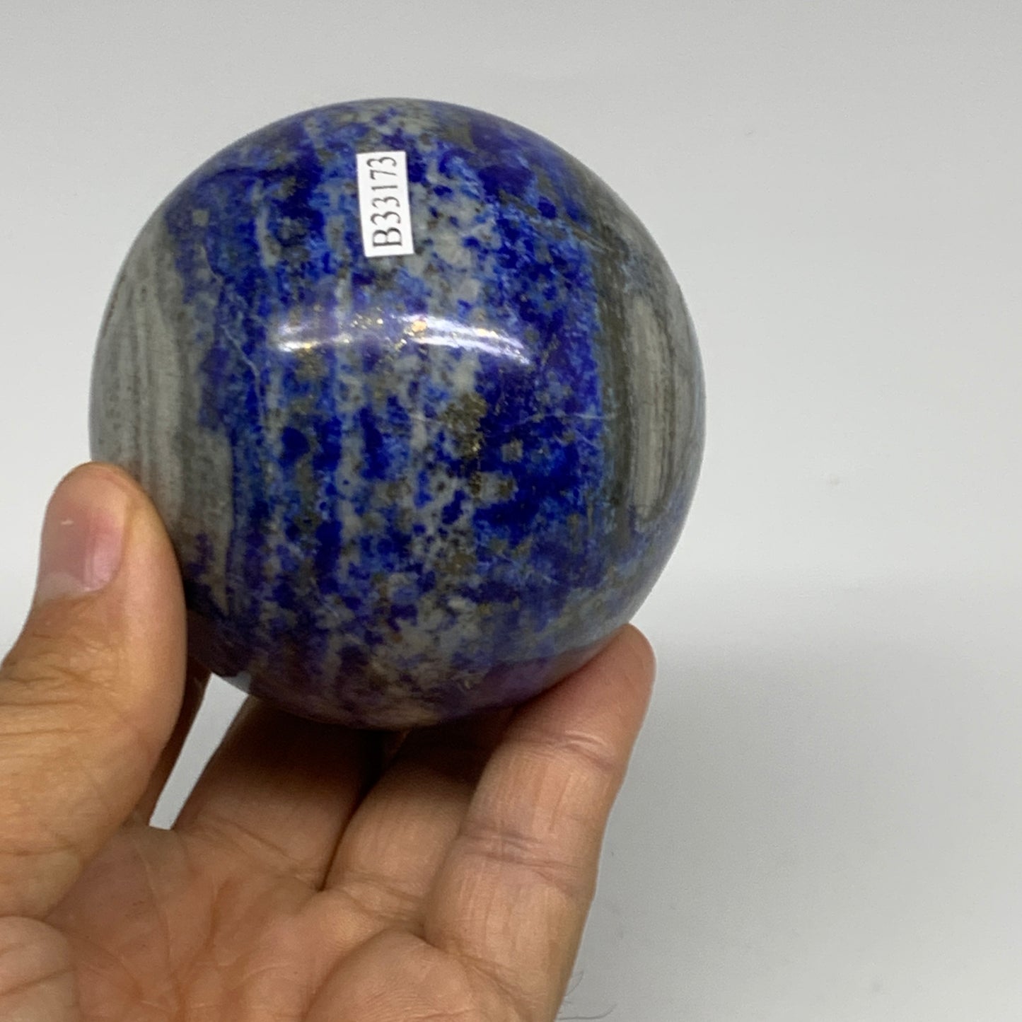1.11 lbs, 2.7" (68mm), Lapis Lazuli Sphere Ball Gemstone @Afghanistan, B33173